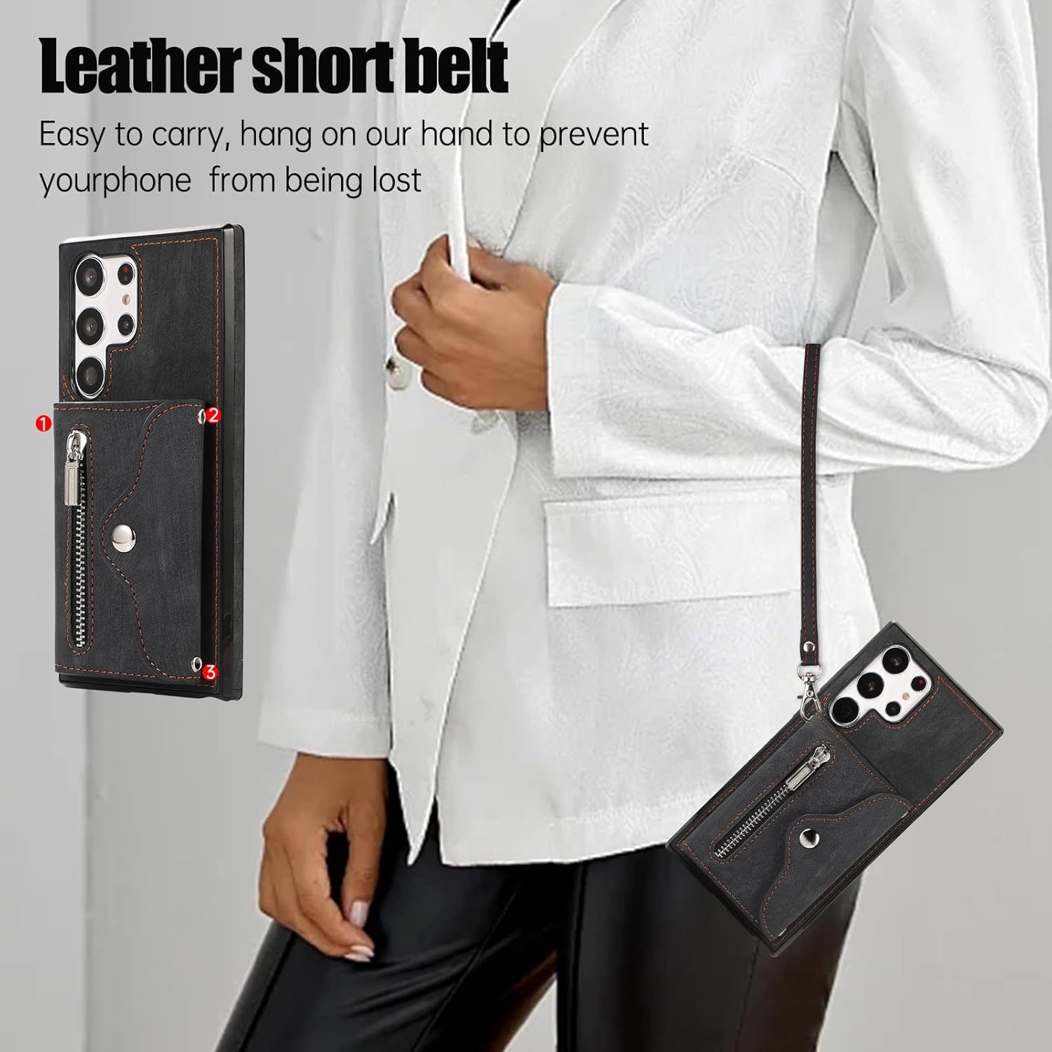 Premium Samsung Galaxy S25 Ultra Leather Wallet Case with Card Slots - Magnetic Closure, Shockproof Protection & Kickstand - Elegant PU Leather Flip Cover for All-in-One Convenience & Style | Perfect for Business, Travel & Everyday Use