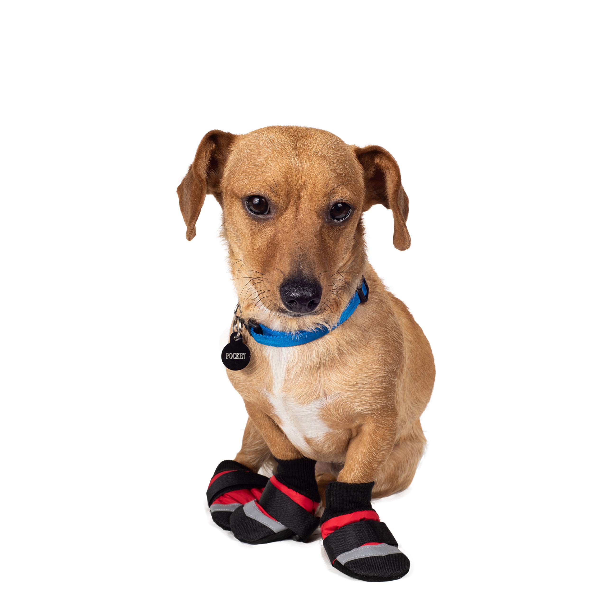Extreme All-Weather Waterproof Dog Boots for Snow & Rain - Adjustable Reflective Winter Boots for Small to X-Large Dogs | Perfect for Hiking, Walking & Outdoor Adventures