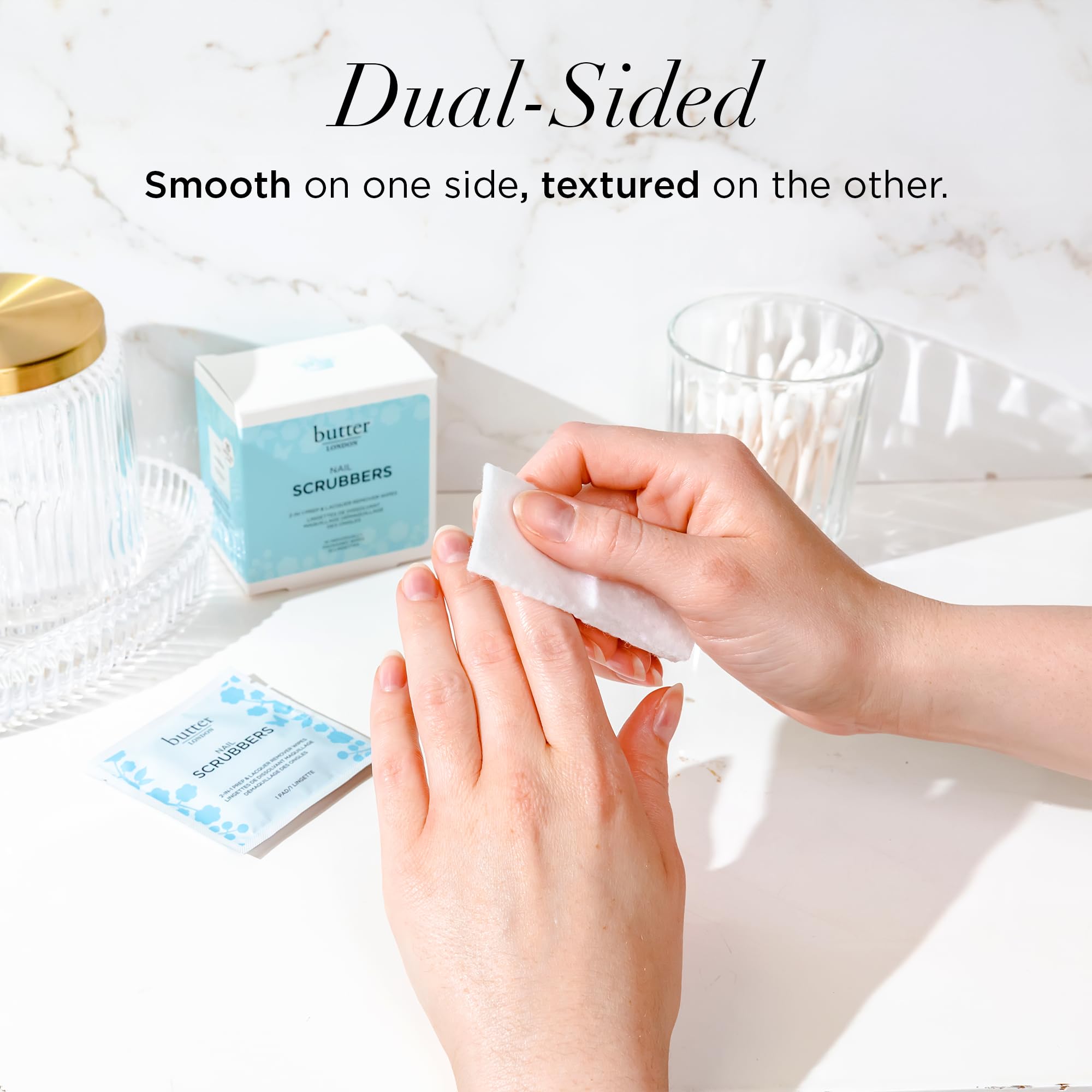 Butter LONDON Nail Polish Remover Pads - Quick & Gentle Nail Scrubbers for Easy Polish Removal | Perfect for At-Home Manicures & Travel Nail Care