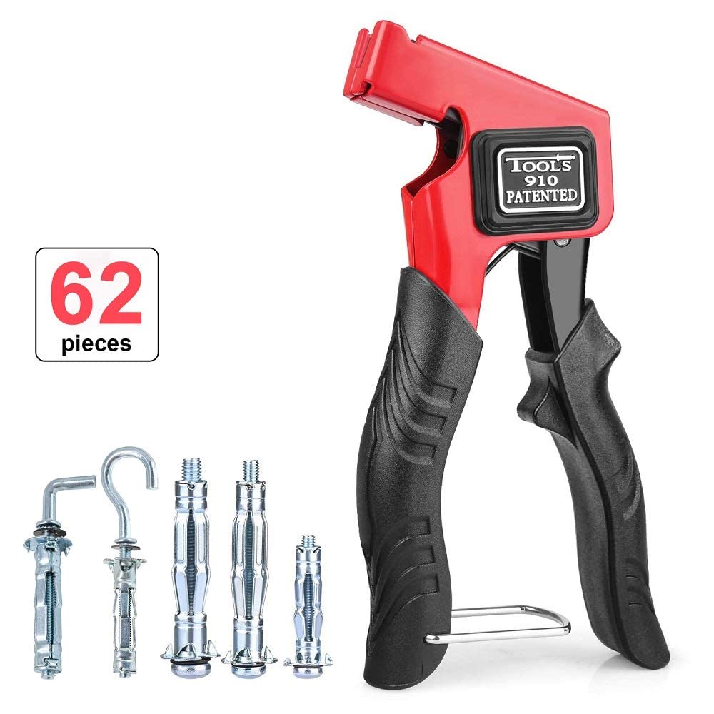 T.K. Heavy Duty Metal Wall Anchor Kit - Hollow Wall Cavity Anchor for Plasterboard, Drywall & Concrete - Perfect for Hanging Shelves, Mirrors & TV Mounts