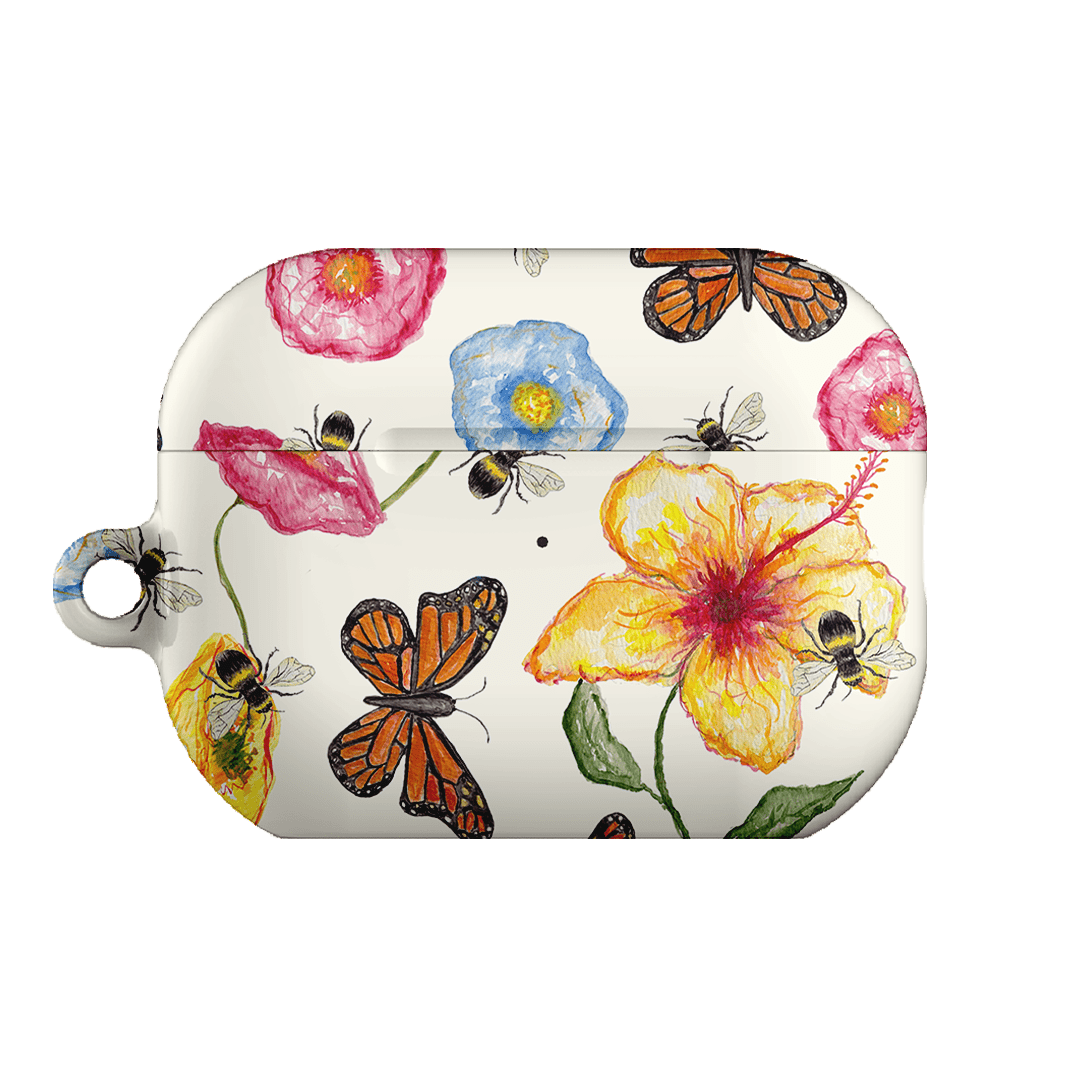 Butterflies & Bees AirPods Pro Case - Cute Floral Design Protective Cover for Apple AirPods Pro - Perfect for Nature Lovers, Outdoor Activities & Daily Use