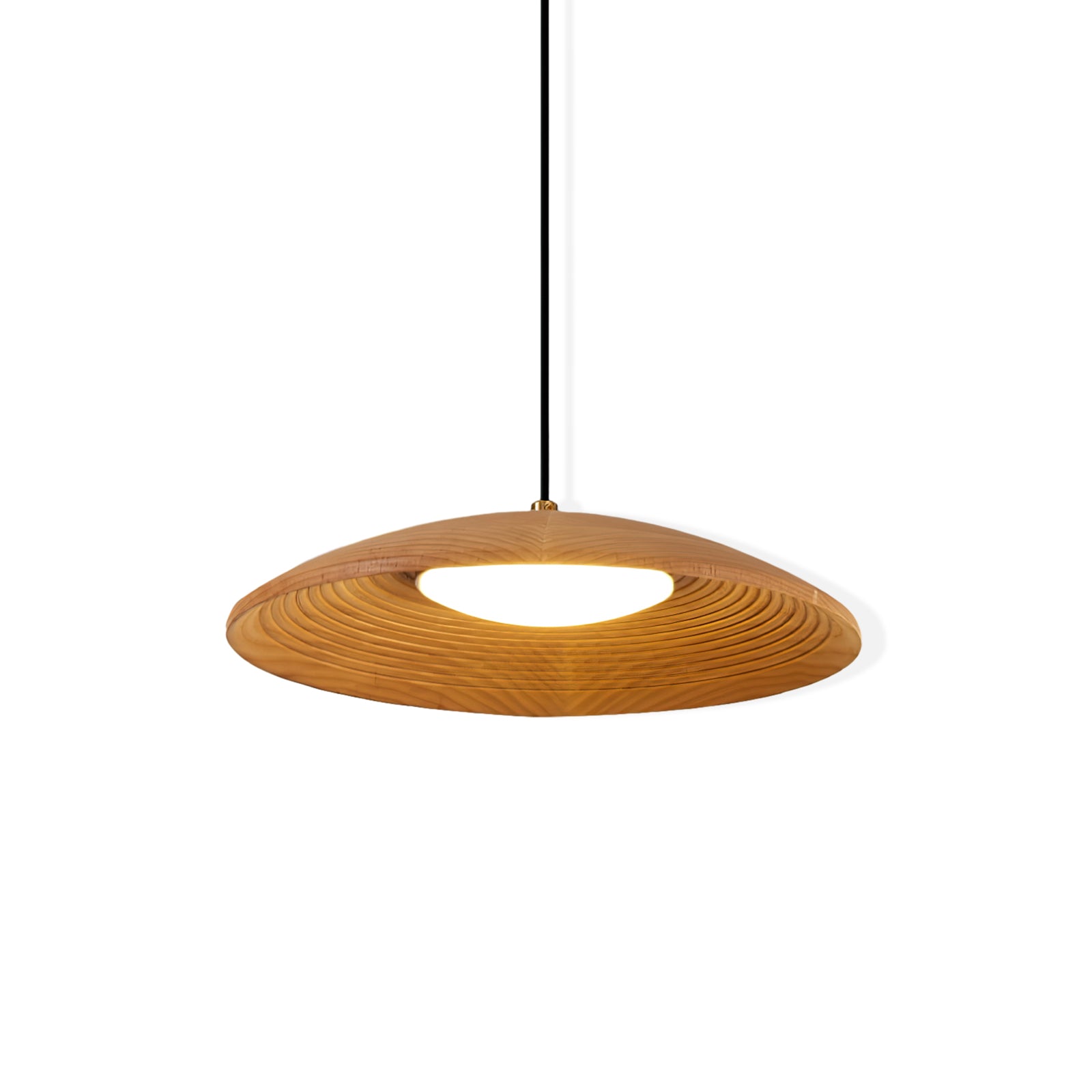 Growth Ring Pendant Lamp - Modern Scandinavian Wooden Ceiling Light Fixture for Dining Room, Kitchen Island & Bedroom Decor