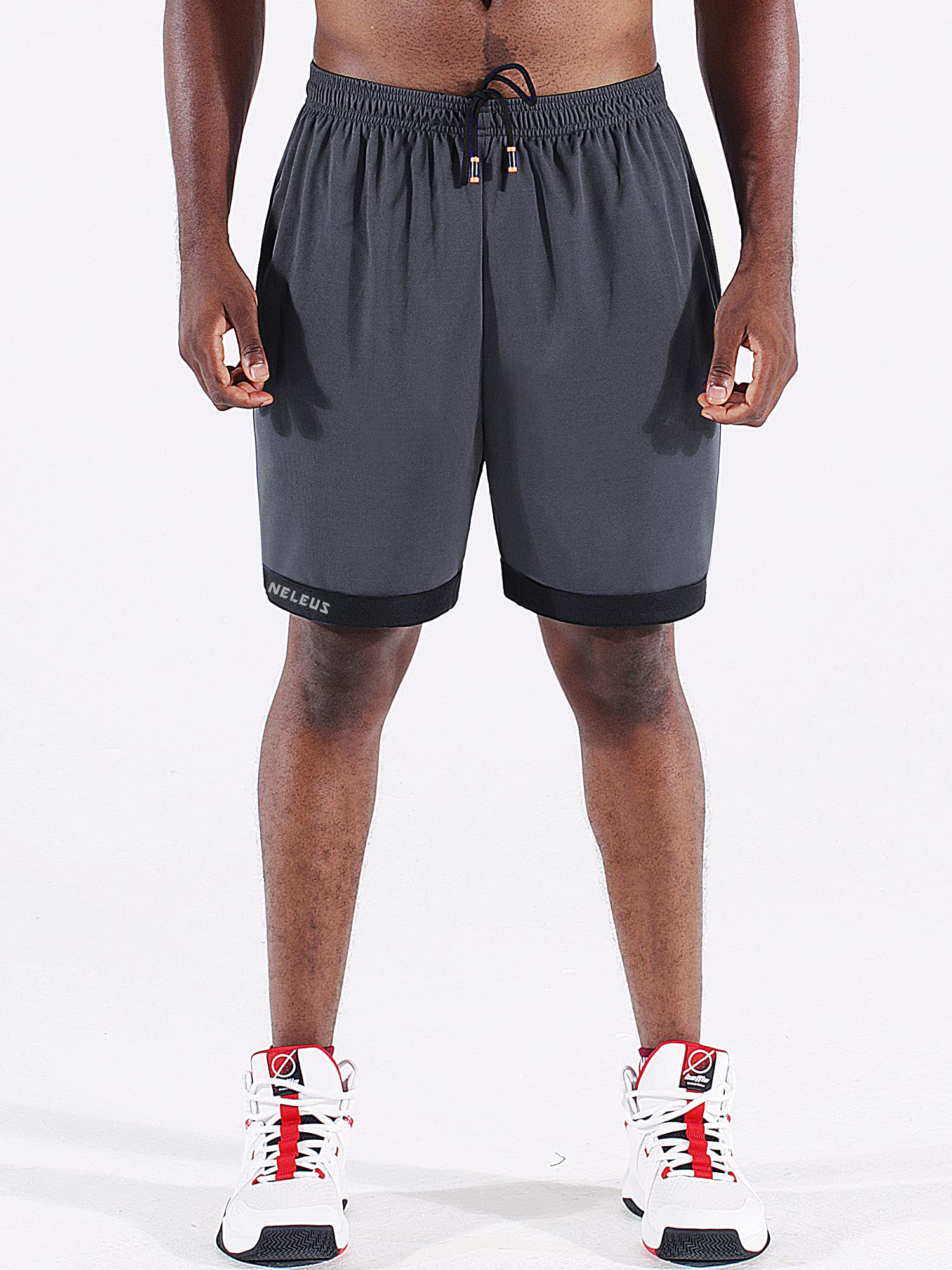 NELEUS Men's Lightweight Quick-Dry Workout Shorts with Pockets - Gym Running Basketball Training & Casual Wear