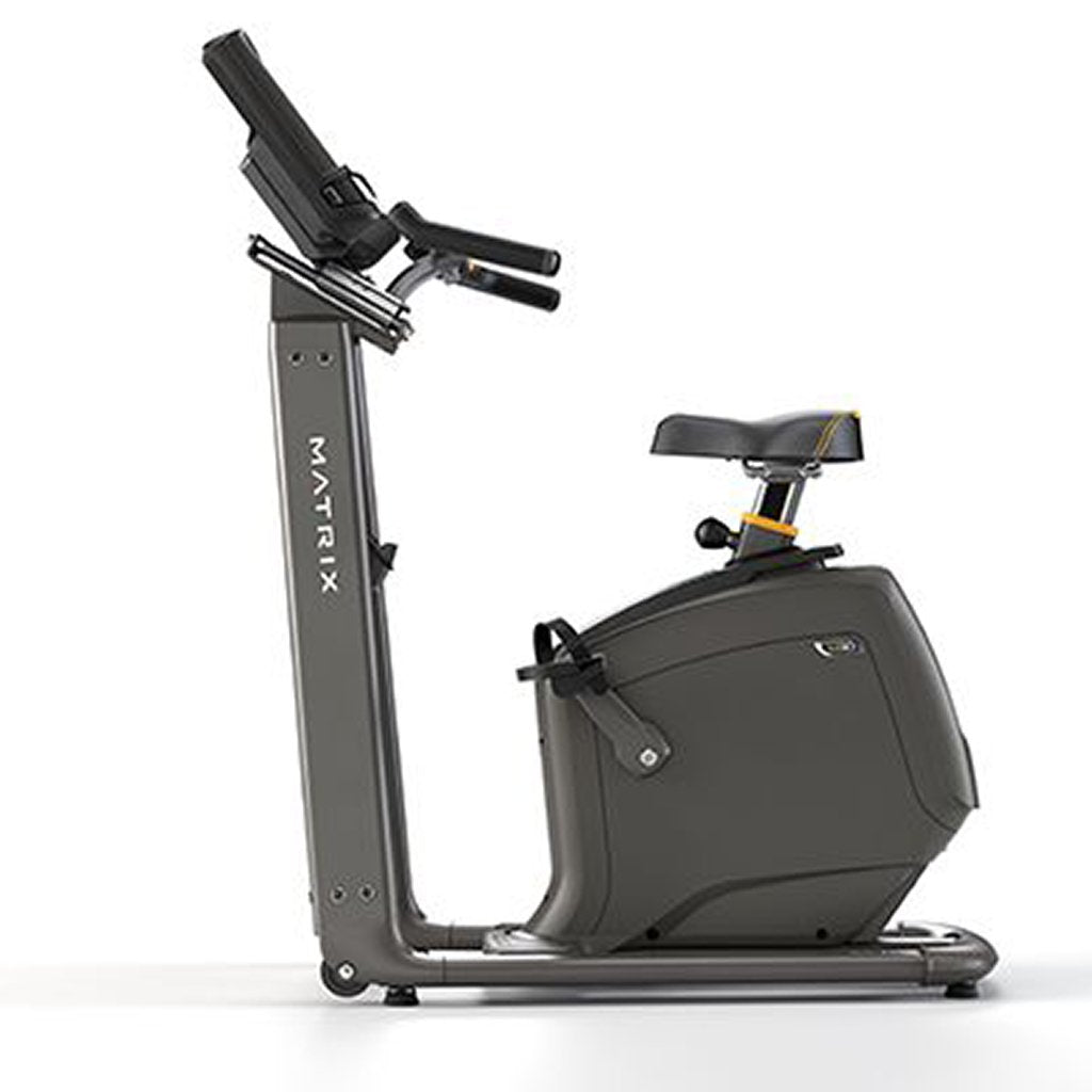 Matrix U30 Upright Exercise Bike for Home Gym - Quiet Magnetic Resistance Indoor Cycling Bike with LCD Monitor, Adjustable Seat & Transport Wheels - Perfect for Cardio Workout, Weight Loss & Fitness Training