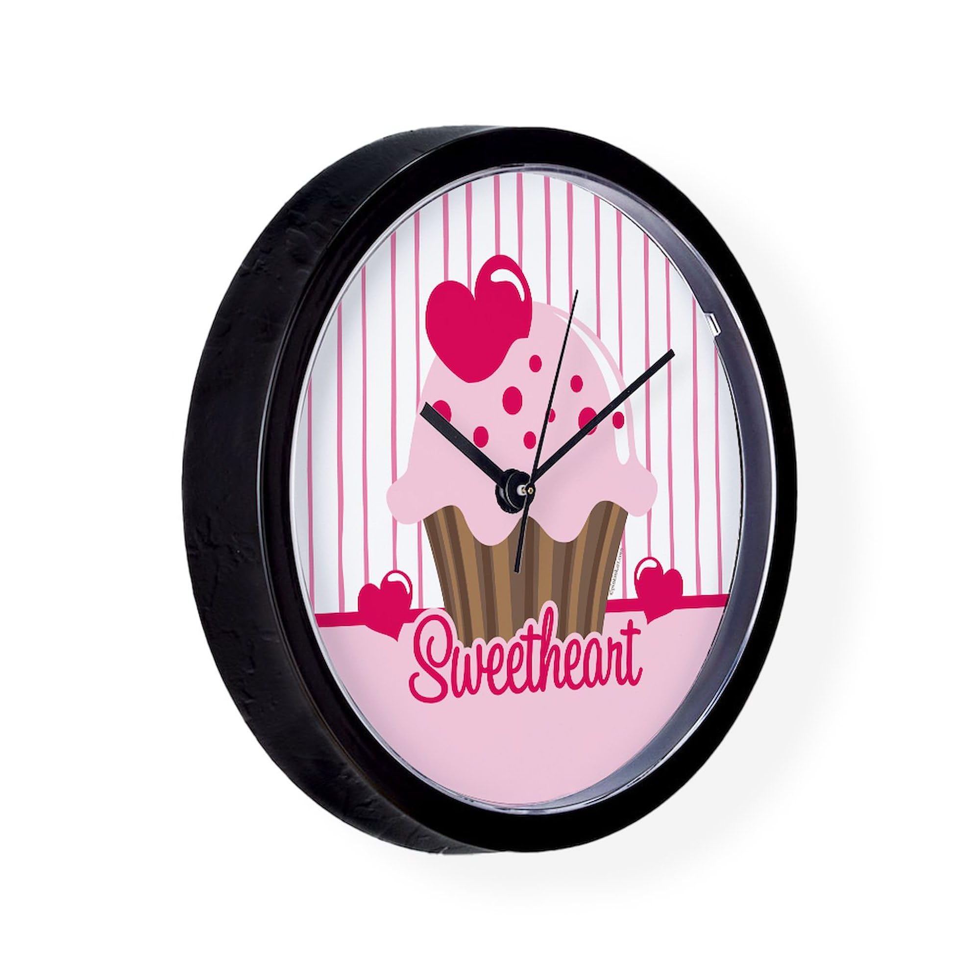 Sweetheart Cupcake 10-Inch Wall Clock - Cute Decor for Living Room, Kitchen, Office | Perfect Gift for Home, Birthday & Housewarming