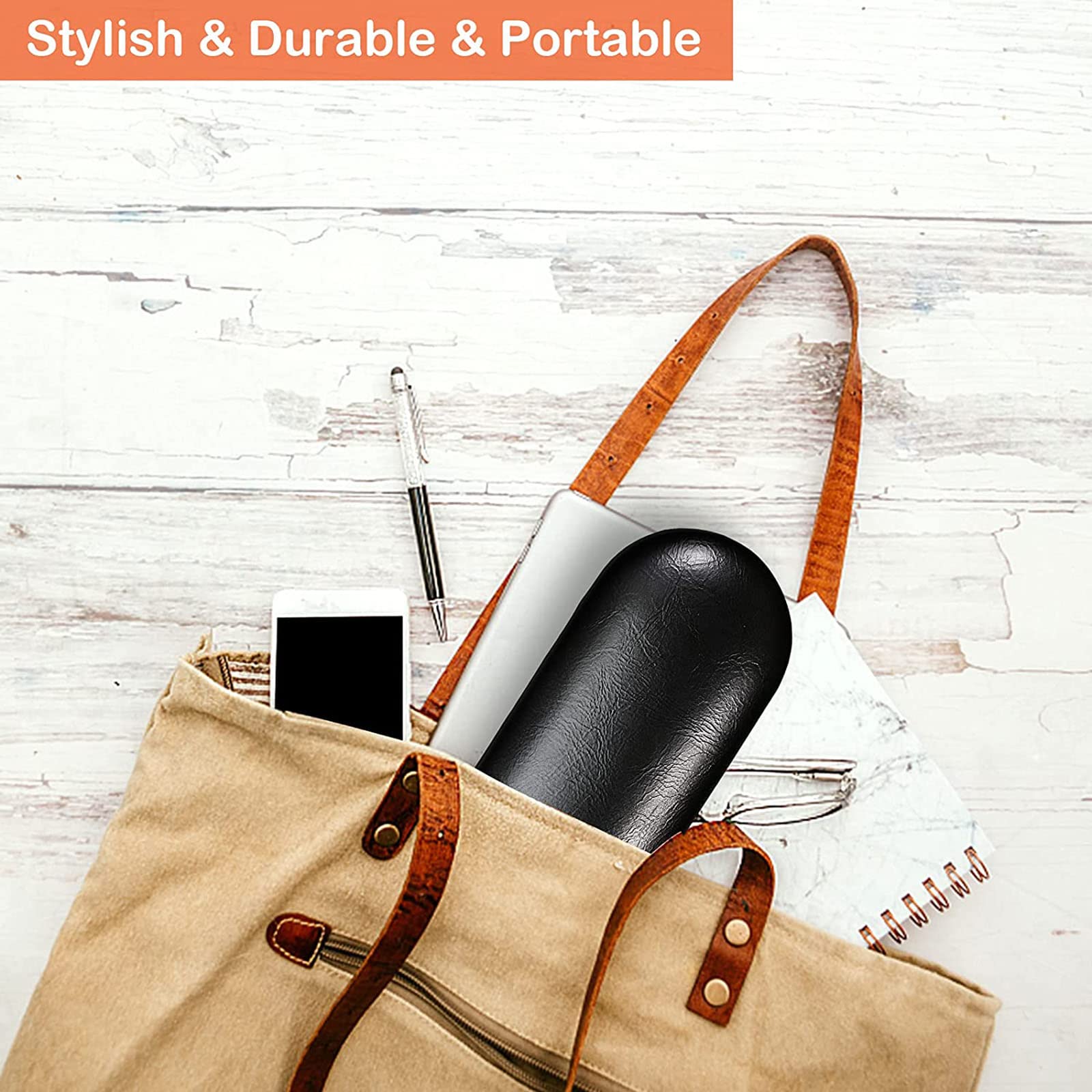 Portable Double Layer Eyeglasses Case Holder for 2 Pairs - Durable Travel Glasses Storage for Men & Women | Perfect for Travel, Work, and Daily Use