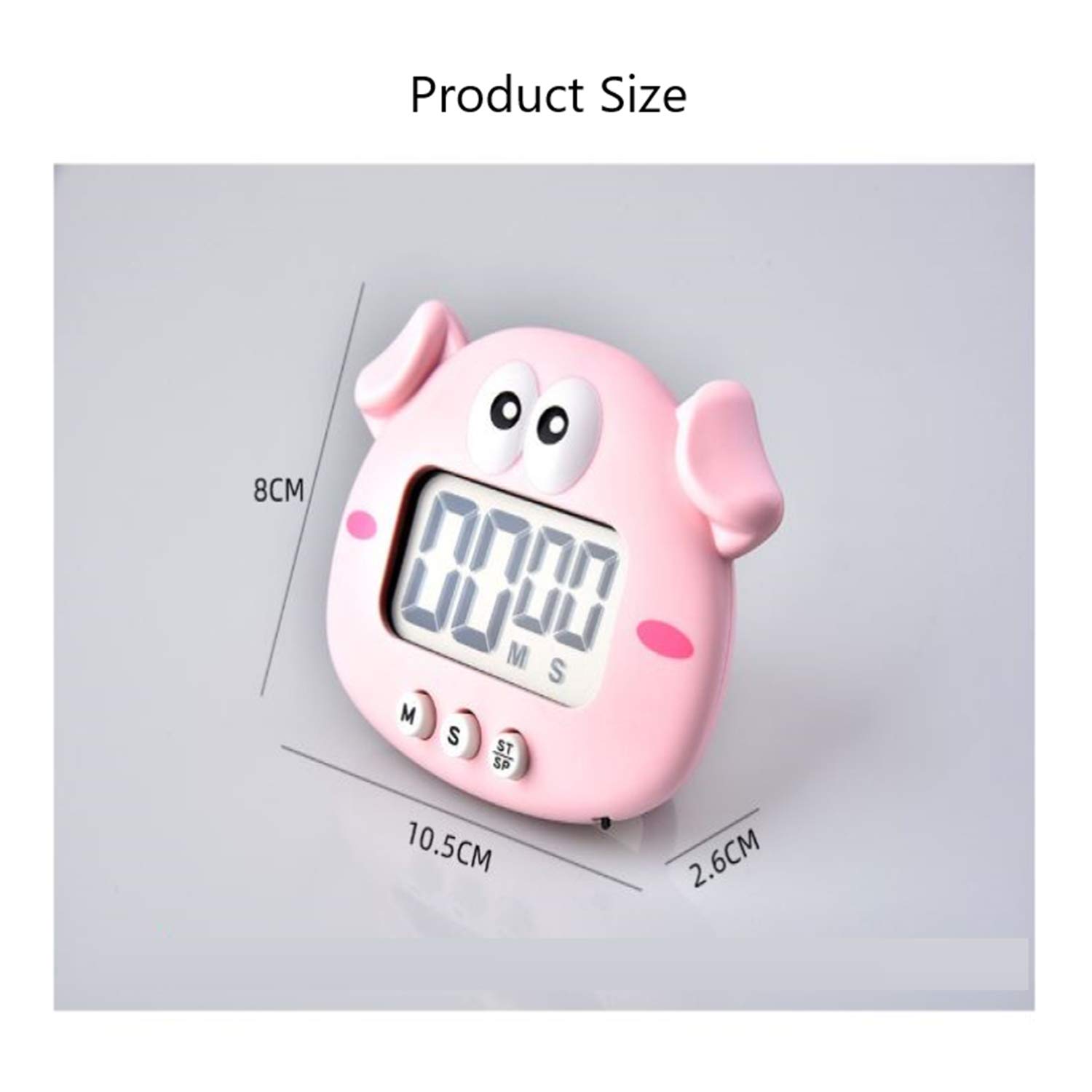 Digital Kitchen Timer with Magnetic Back & Large LCD Screen - Cute Cartoon Animal Countdown Timer for Cooking, Baking, Sports & Games | Hangable Alarm Clock with Stand for Home, Office & Classroom Use
