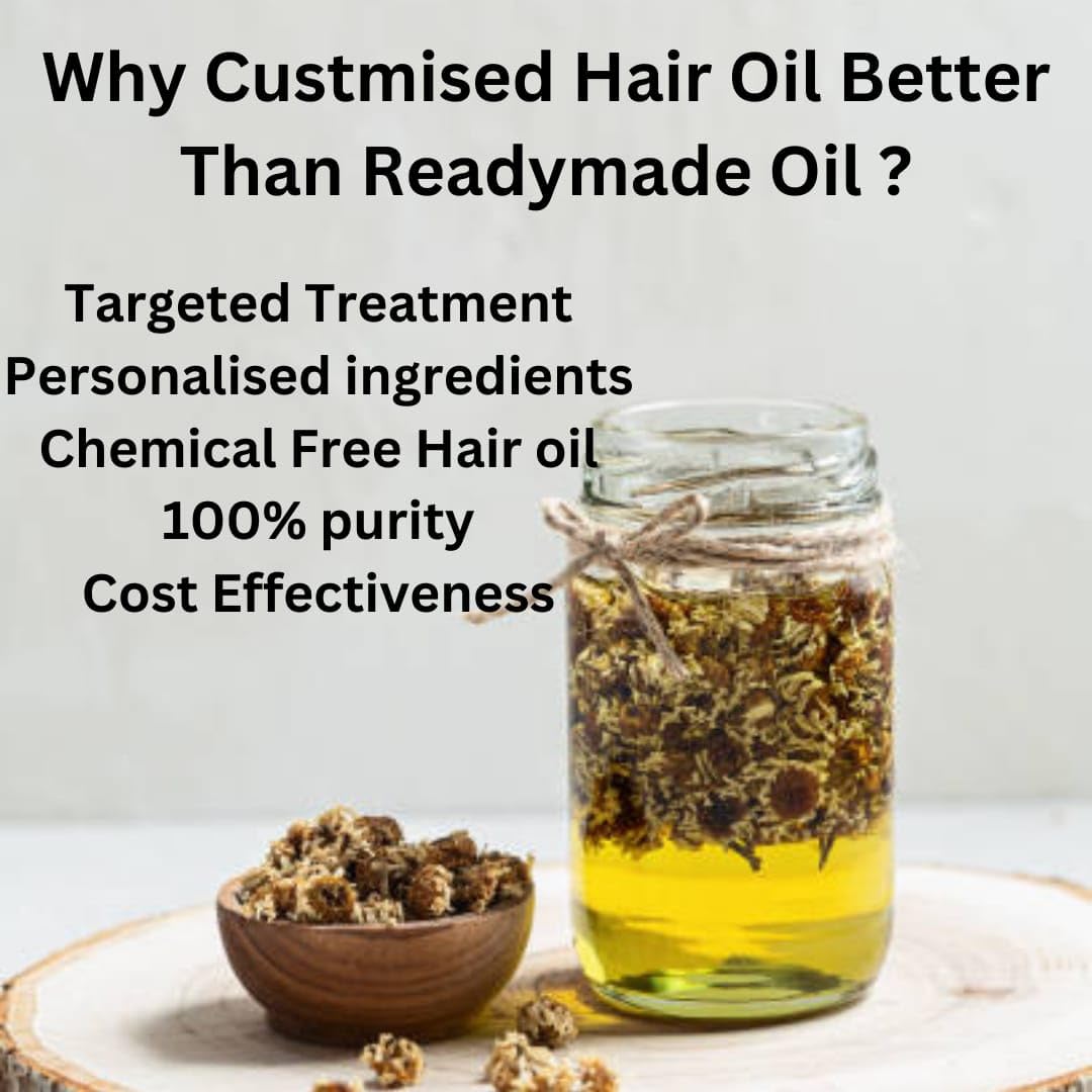 Vini's Herbal Hair Growth Oil Kit | DIY Ayurvedic Hair Treatment with Raw Herbs (Jadibuti) | Natural Solution for Hair Loss, Dandruff & Thinning Hair | Perfect for At-Home Hair Care & Scalp Treatment