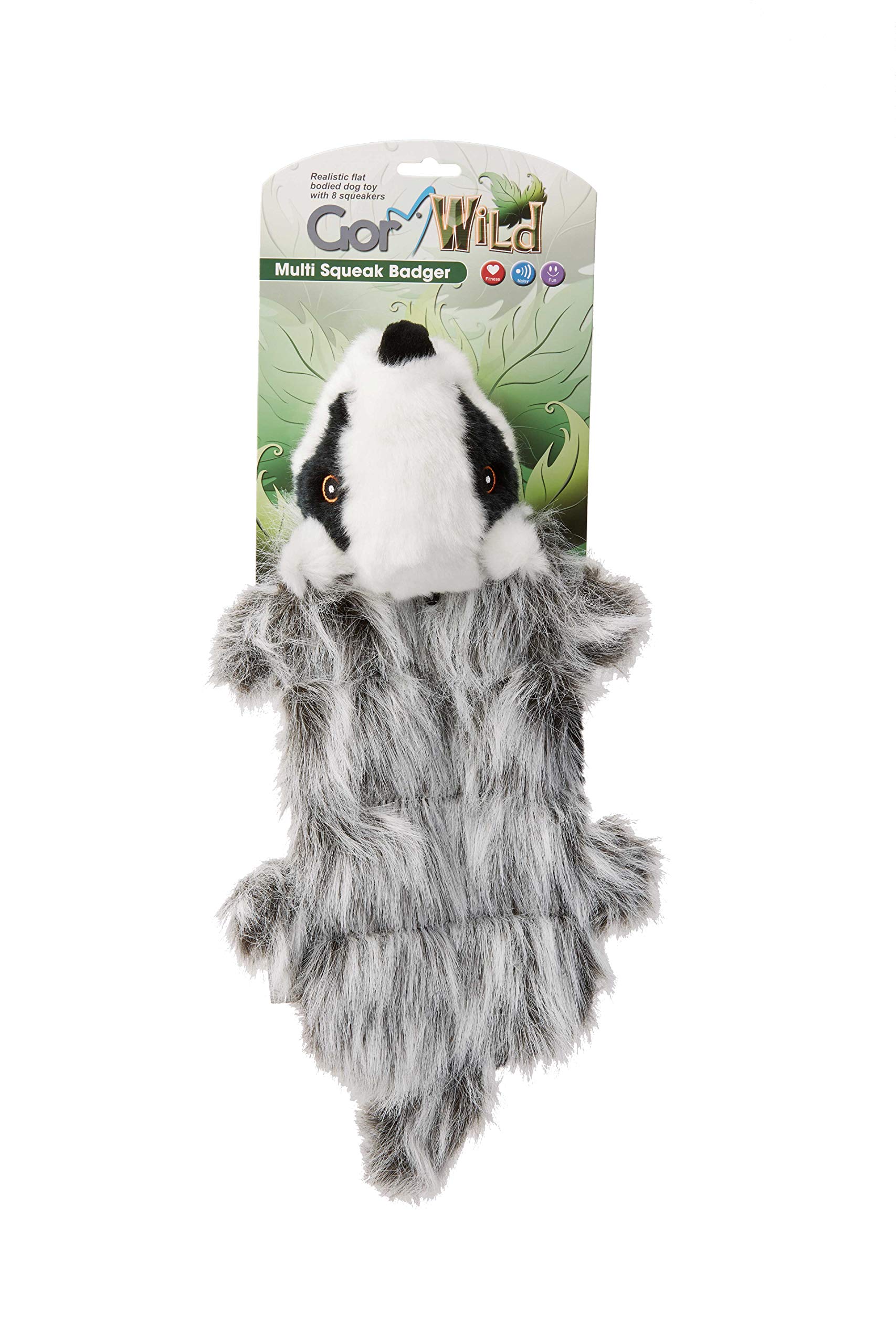 Soft Plush Dog Toy with Multi-Squeak - Wild Badger Design for Play & Training | Perfect for Chewing, Fetch & Interactive Playtime