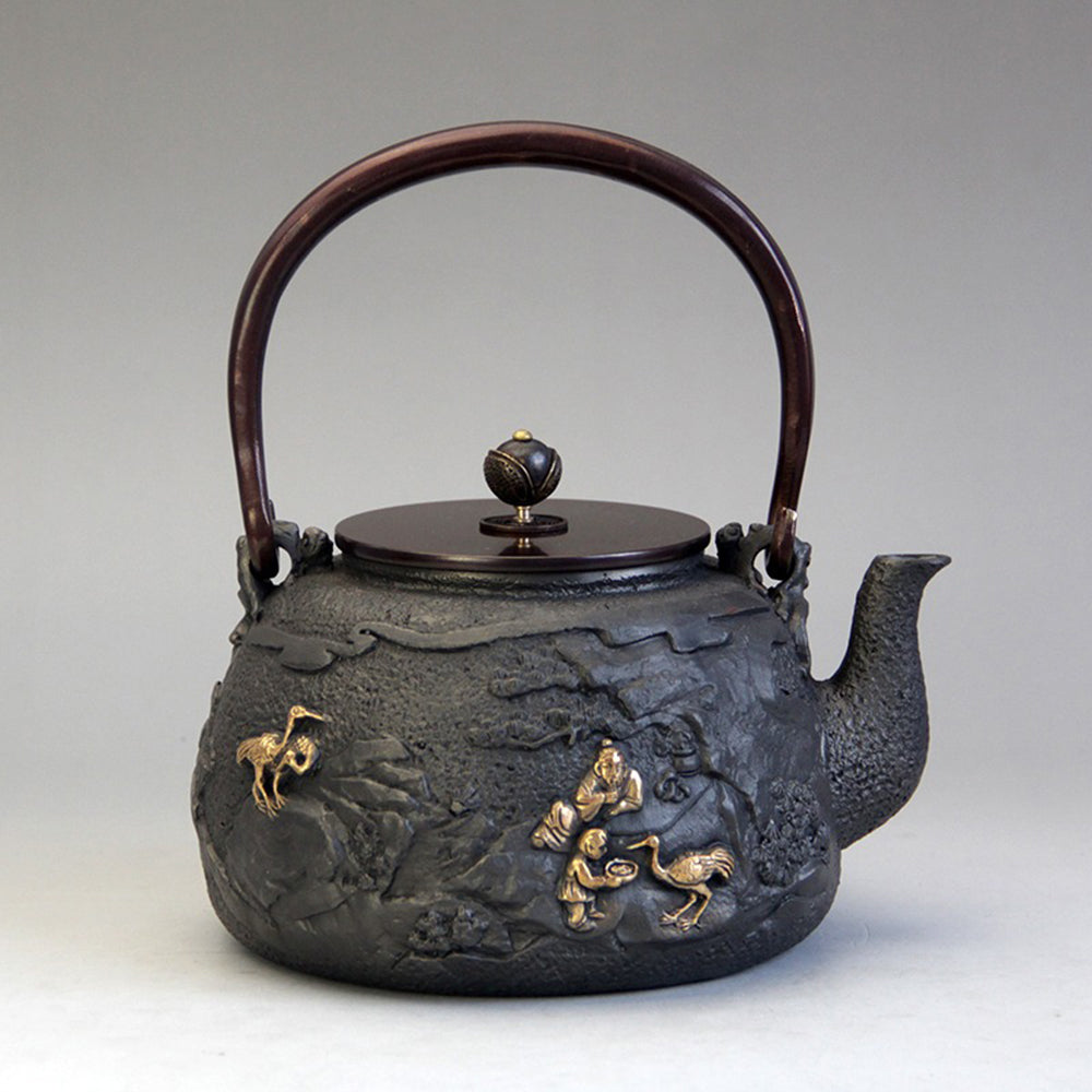 Premium Cast Iron Teapot with Induction Cooker - Japanese Style Iron Kettle for Tea Brewing, Stovetop & Induction Compatible - Perfect for Home, Office, and Tea Ceremonies