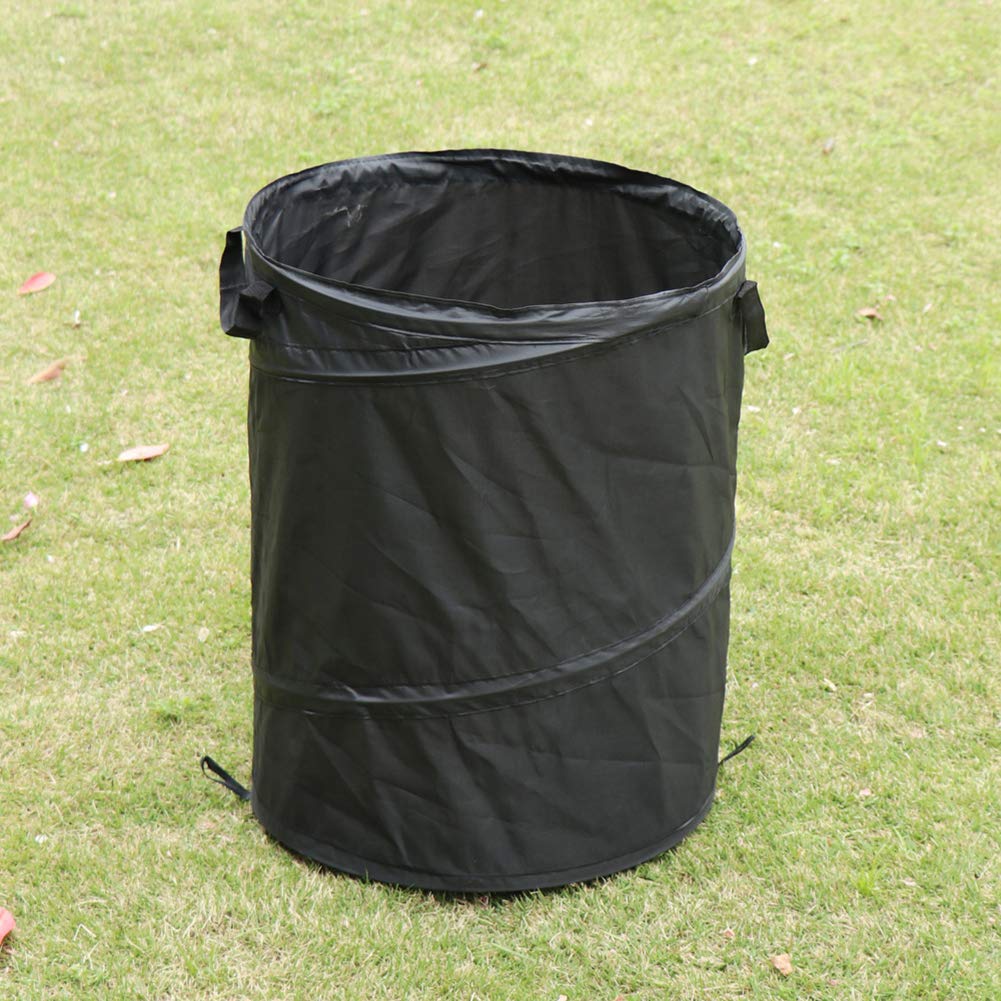 Premium Reusable Garden Bag - Durable Oxford Cloth Folding Outdoor Trash Can for Camping, Car, Yard Waste & Leaf Collection | Portable Dust Bin for Lawn Care, Gardening & Home Cleanup