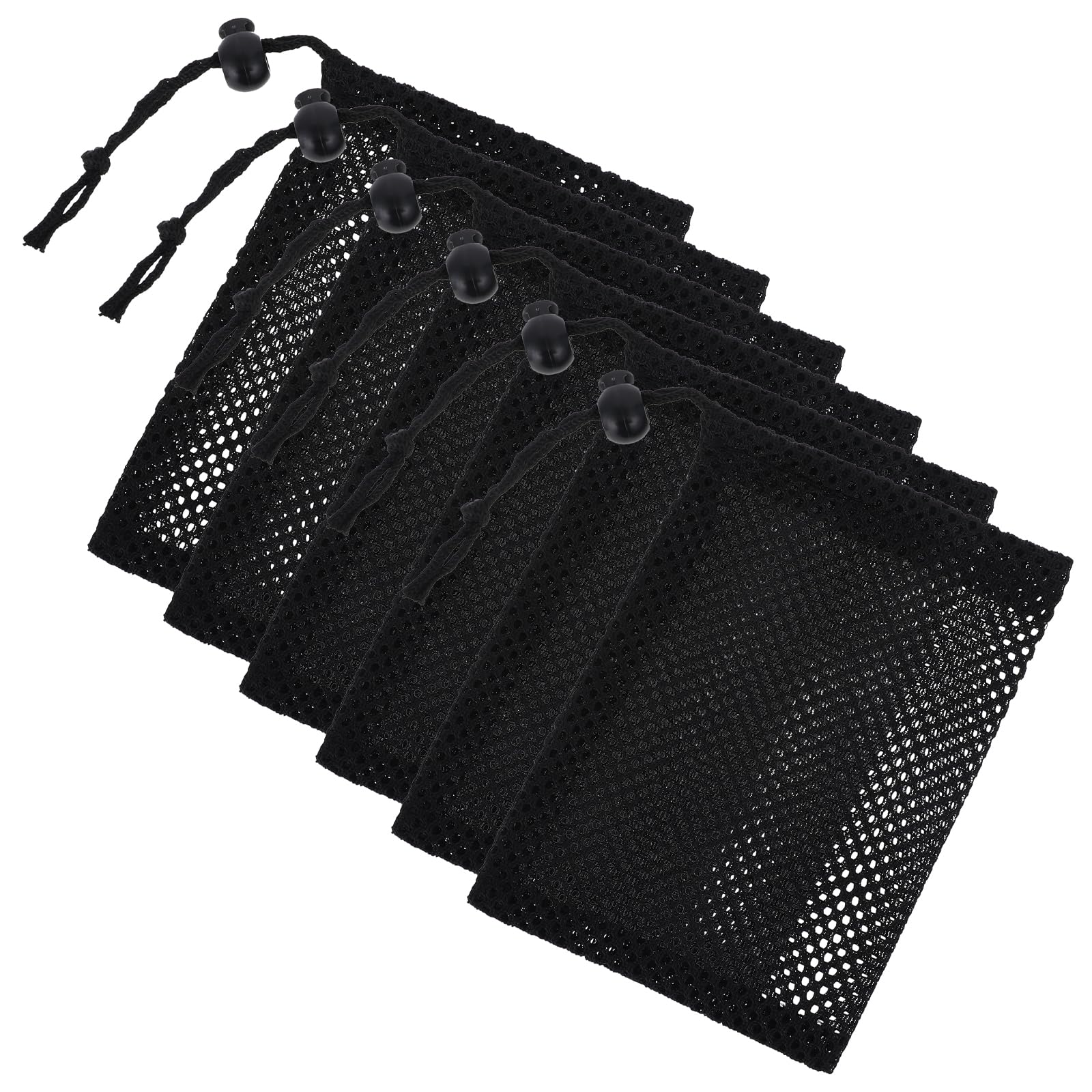 6-Pack Small Mesh Drawstring Bags 6x4 Inch - Durable Nylon Storage Pouches for Travel, Jewelry, Cosmetics & Organizing - Portable Laundry Bags for Gym, Beach & Camping Essentials