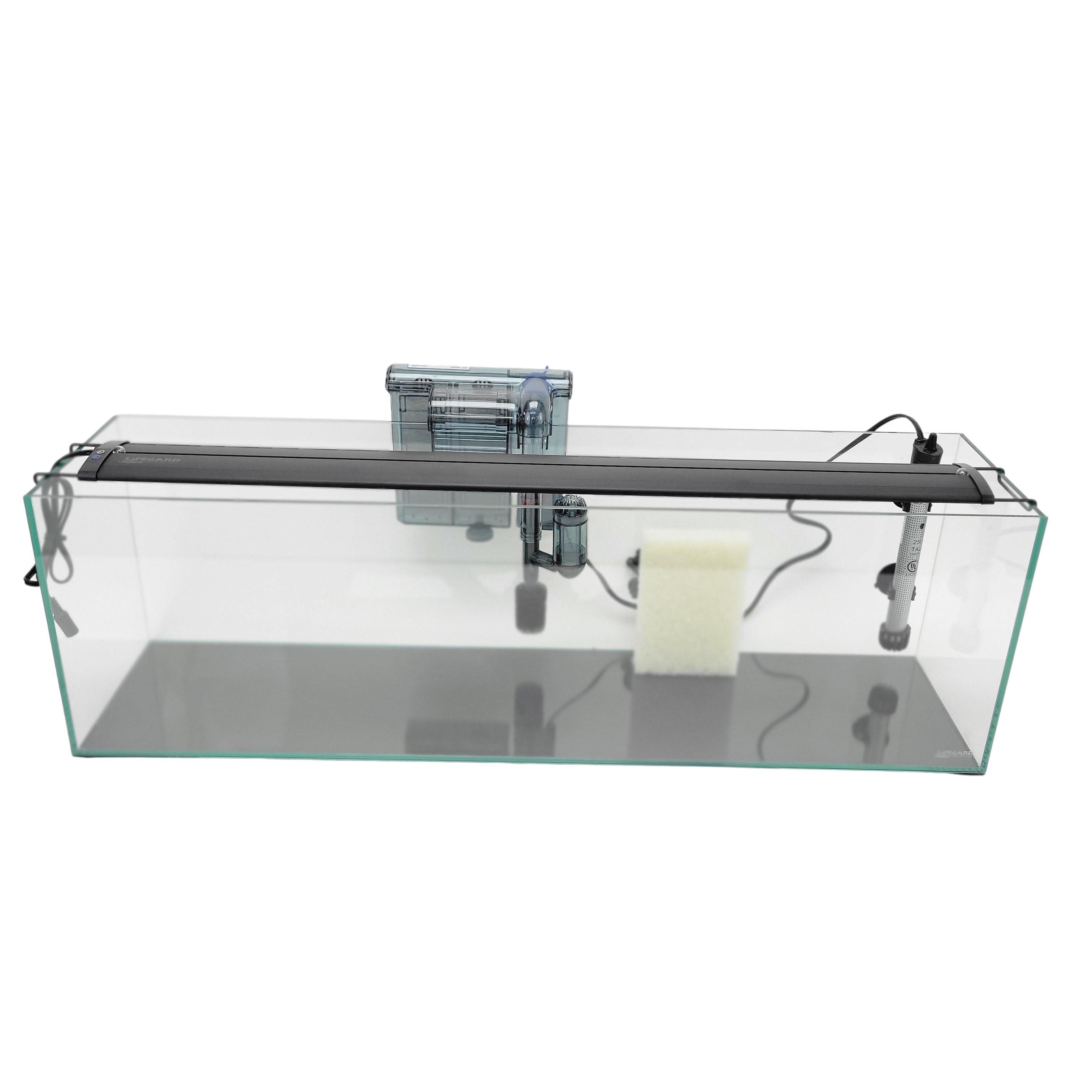 Lifegard Aquatics 11 Gallon Bookshelf Aquarium Kit - Compact Fish Tank with LED Lighting & Filtration System - Perfect for Small Spaces, Offices, or Home Decor
