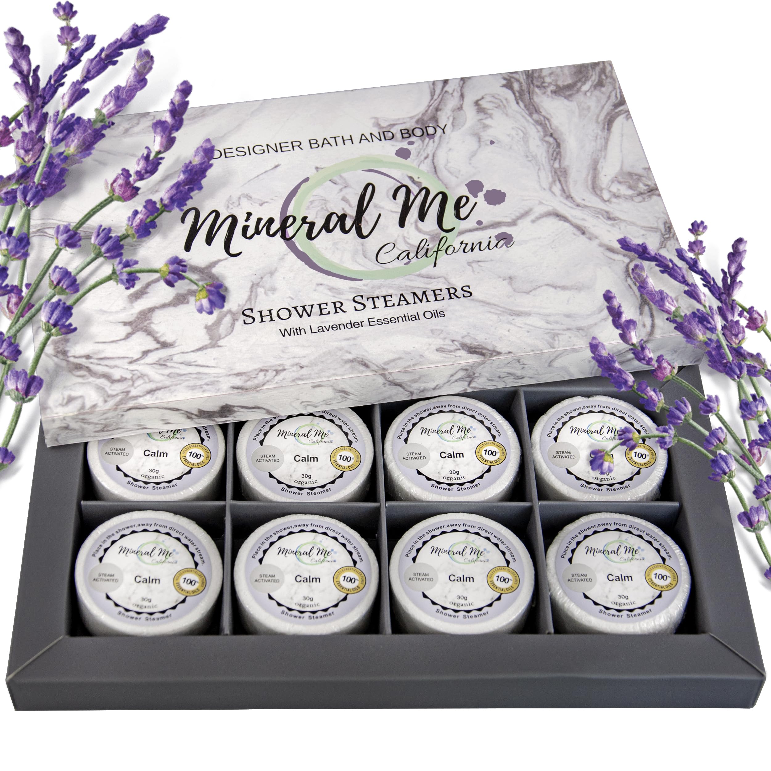 Lavender Shower Steamers with Organic Essential Oils - Aromatherapy Shower Melts for Relaxation & Spa Experience - Perfect for Stress Relief, Self Care & Easter Gifts for Women & Men - Use in Bathroom for Steam Vapor Therapy & Home Spa Day