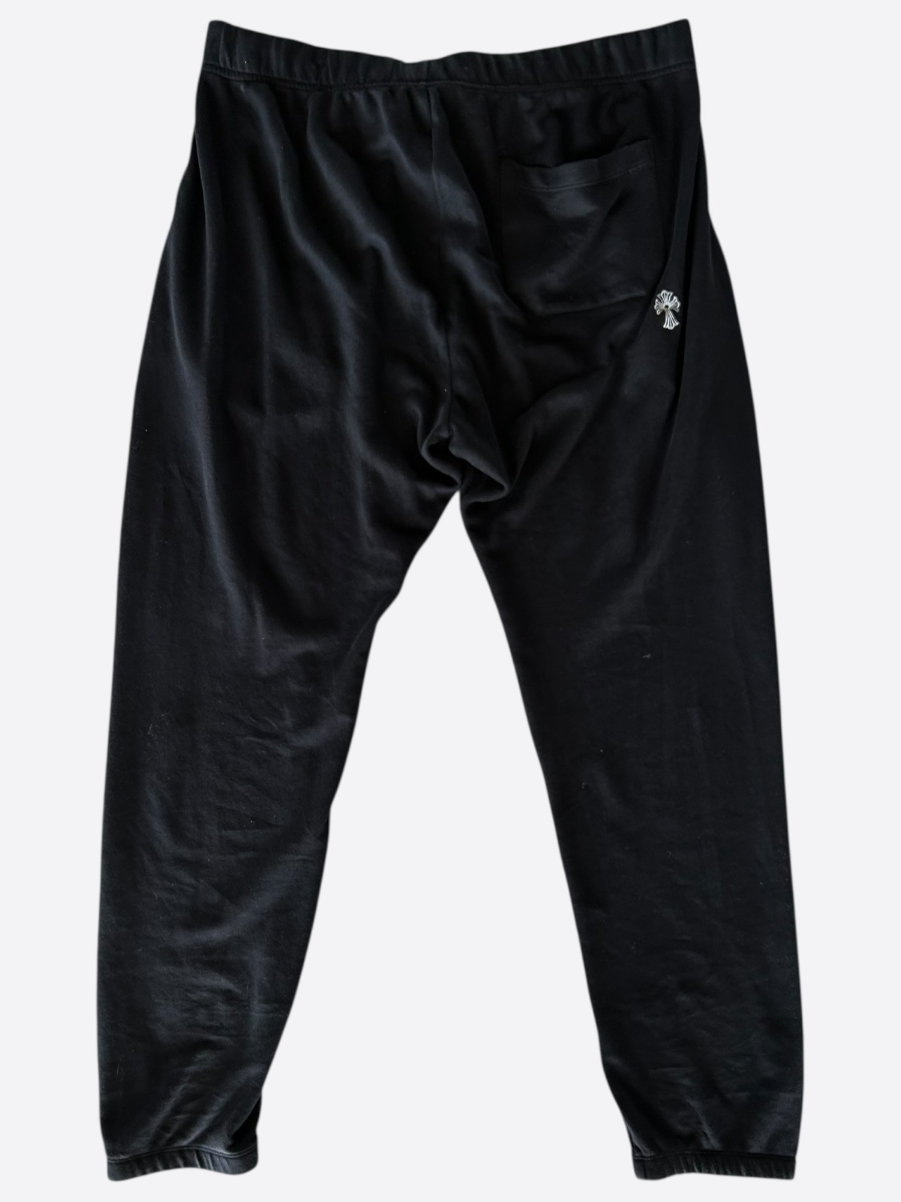 Chrome Hearts Black & White Embroidered Sweatpants for Men & Women | Luxury Streetwear | Perfect for Casual Outfits & Gym Wear