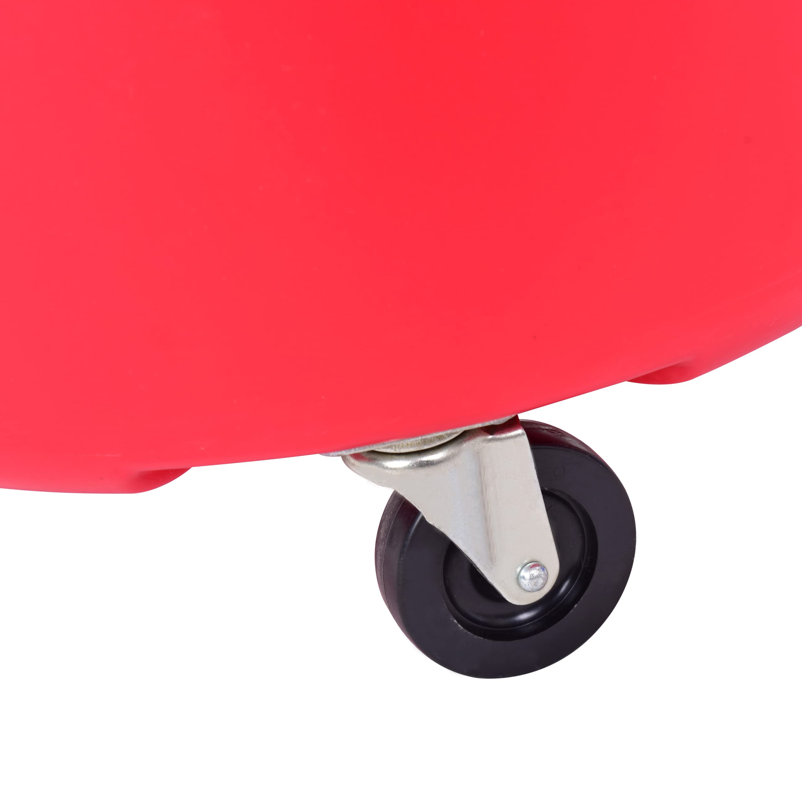 18 Gallon Industrial Waste Oil Drain Tank with Wheels - Portable Oil Change Tank for Cars, Adjustable Funnel Height - Ideal for Auto Shops, DIY Oil Changes & Waste Oil Recycling (Red)