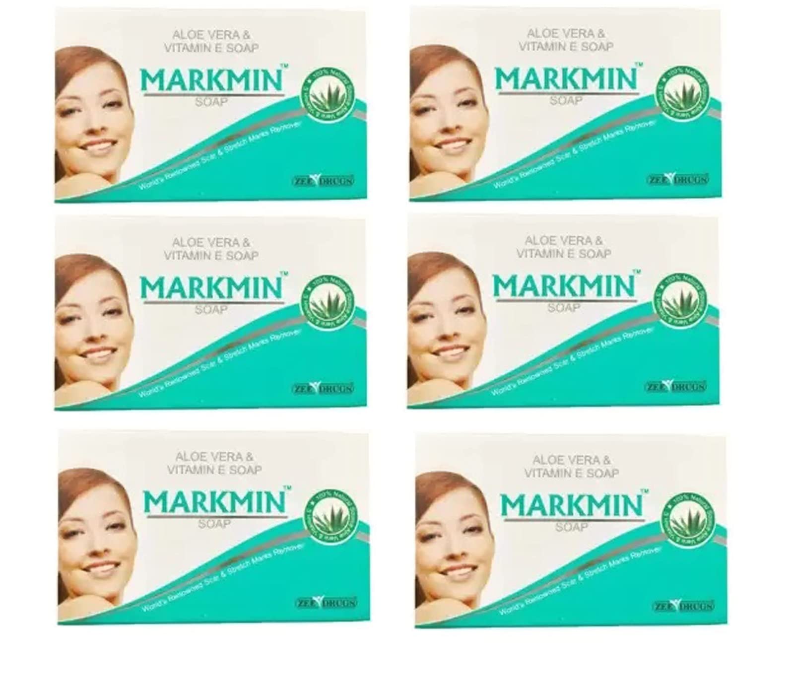 Aloe Vera & Vitamin E Soap for Glowing Skin - Stretch Mark Removal Soap (Pack of 6) | Natural Skin Care for Pregnancy, Dry Skin & Body Hydration | Perfect for Daily Use & Gift Sets