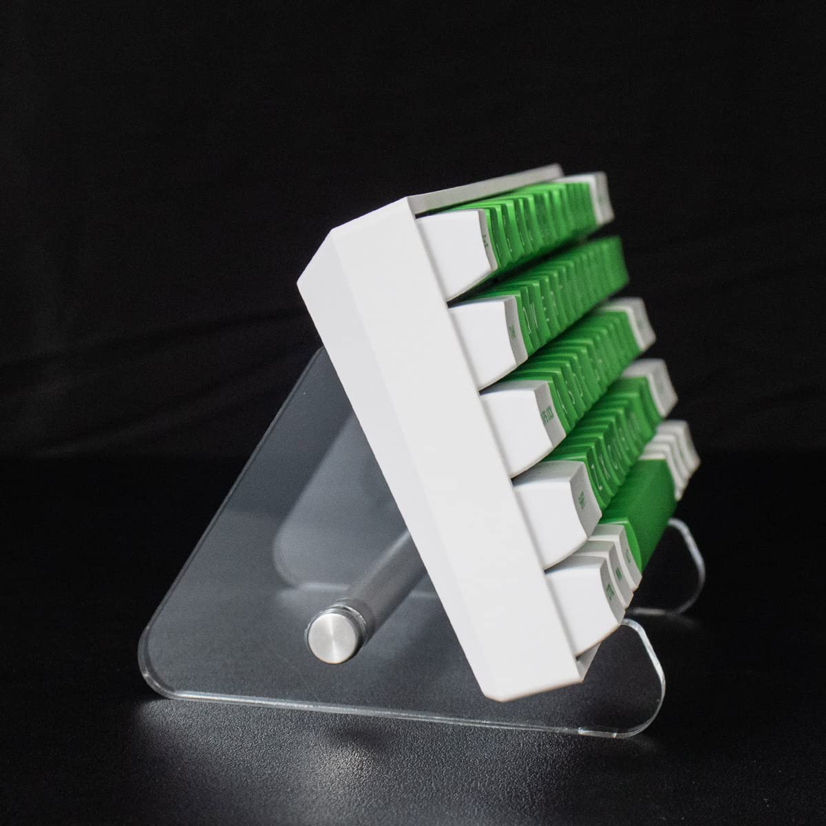 1-Tier Clear Acrylic Keyboard Display Stand - Durable Mechanical Keyboard Holder & Tablet Picture Frame Storage - Perfect for Desk Organizing, Gaming Setup, and Office Display