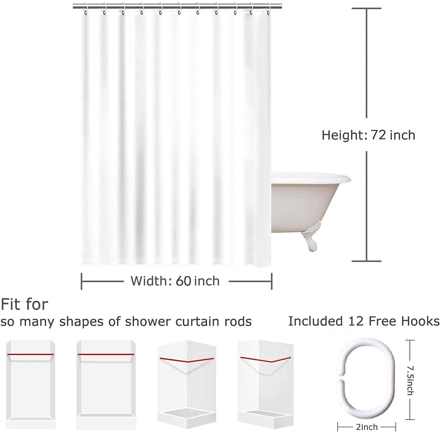 Yellow Tulip Oil Painting Shower Curtain Set - Waterproof Fabric Bathroom Decor with Hooks 60x72 Inches - Perfect for Spring Refresh & Nature-Inspired Home Decor