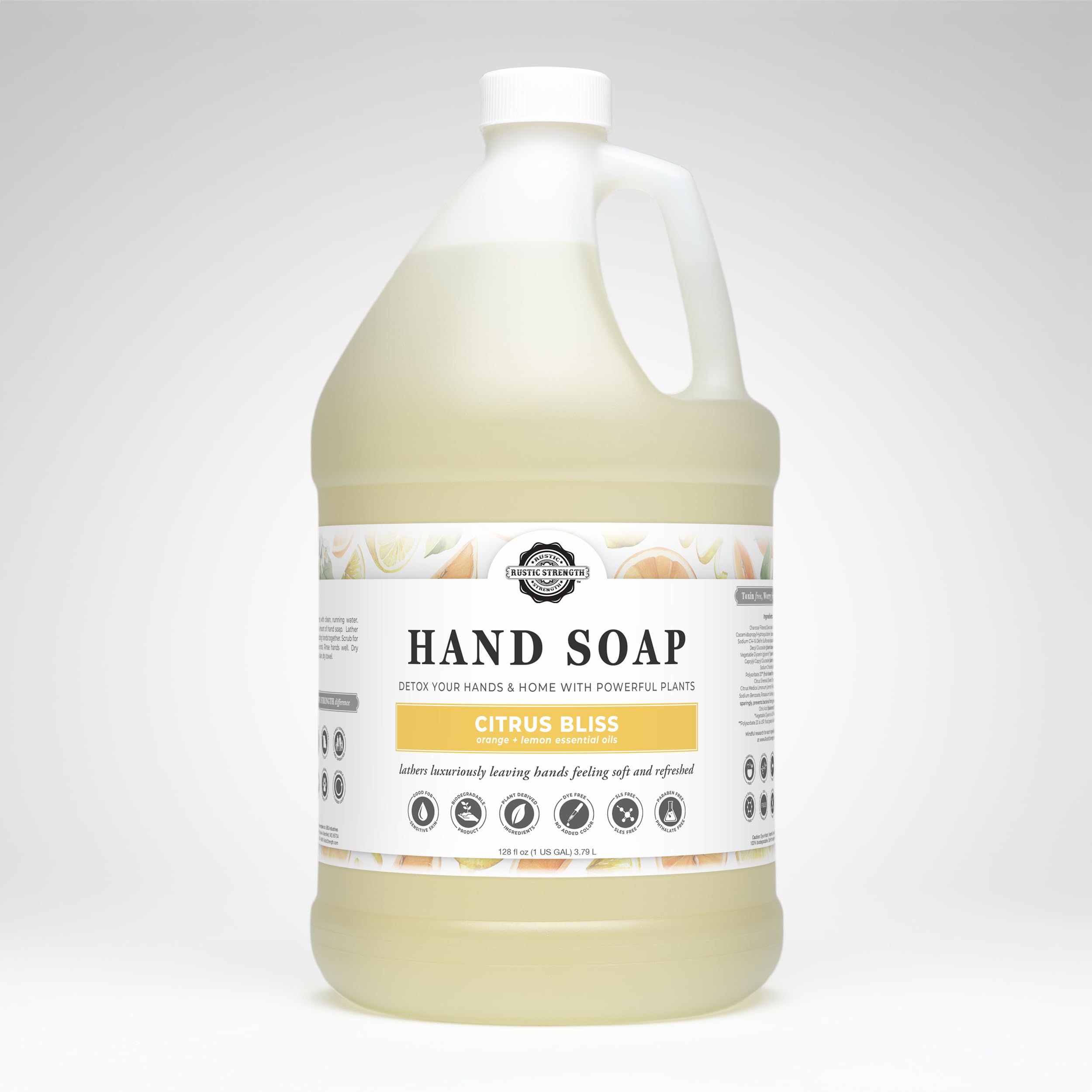 Citrus Bliss Liquid Hand Soap Refill - 128oz Bulk Refill for Foaming Soap Dispensers | Gentle Cleansing for Home, Office & Commercial Use