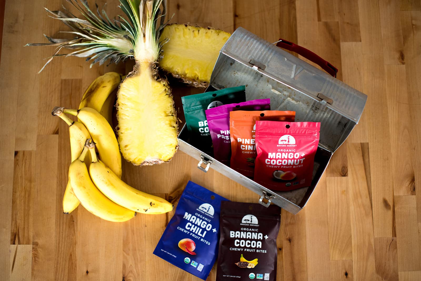 Organic Mavuno Harvest Chewy Fruit Snacks - Healthy Fiber-Rich Snack for Kids & Adults - Non-GMO, No Preservatives, Ethically Sourced - Variety Pack (3 x 1.94oz) - Perfect for Lunchboxes, Office Snacks & On-the-Go Energy Boost