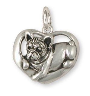 Handmade Sterling Silver French Bulldog Charm Jewelry - Perfect for Dog Lovers, Gifts & Everyday Wear (FR18-C)