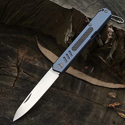Premium Titanium Alloy Folding Pocket Knife with Strong Blade & Secure Clip - Perfect EDC Knife, Survival Tool & Men's Gift for Camping, Hiking & Outdoor Adventures