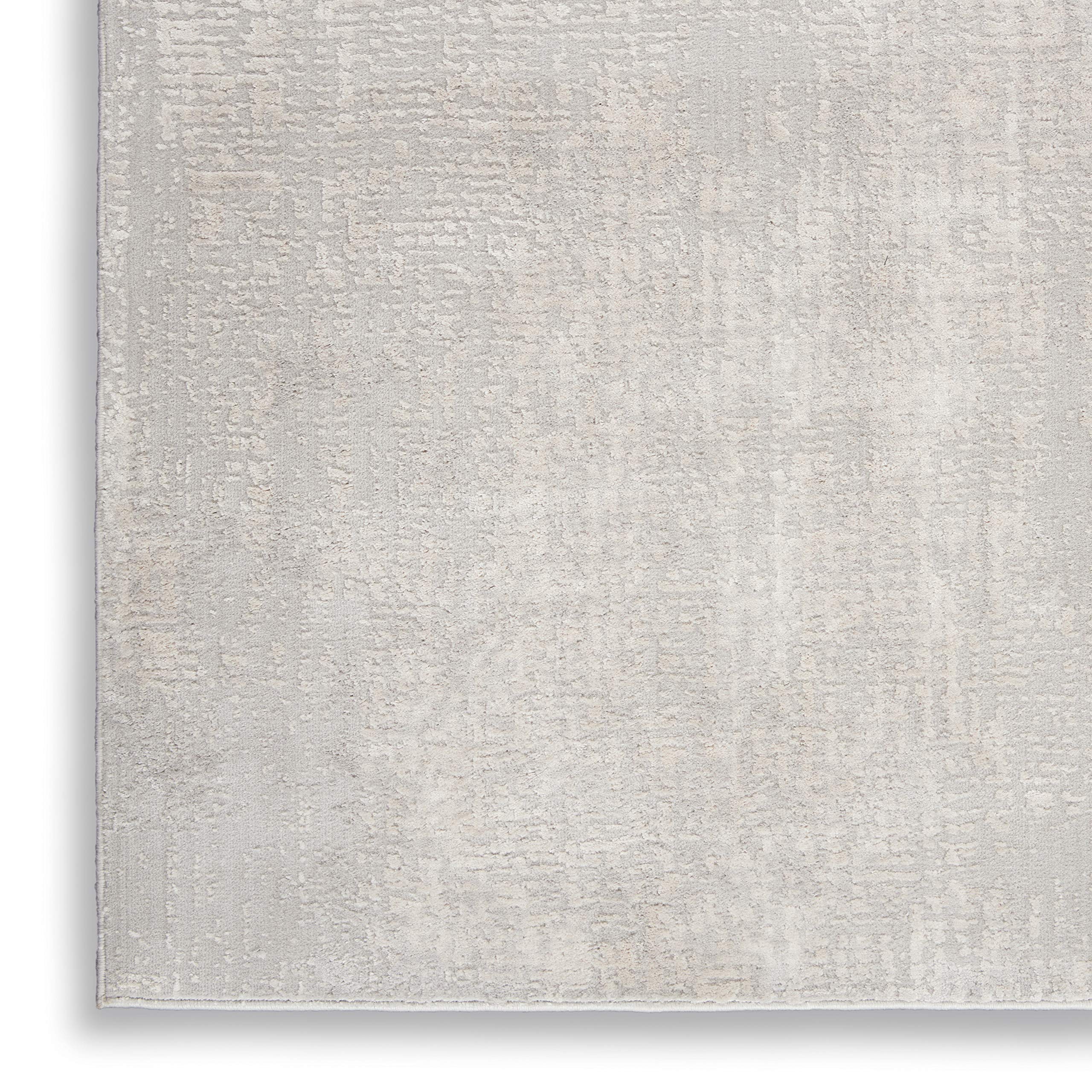 Nourison Sleek Textures Modern Ivory/Grey 5'3