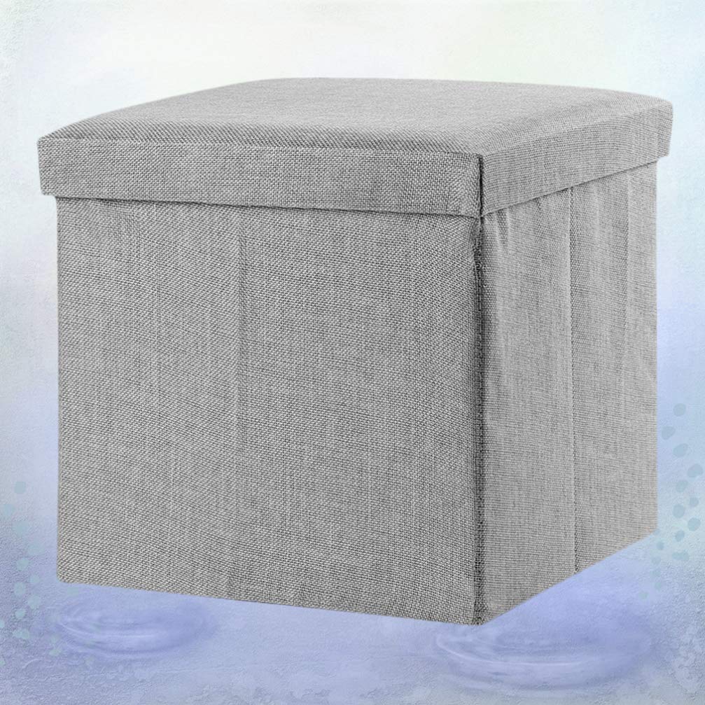 Foldable Fabric Foot Rest Stool with Storage - Portable Footstool for Home, Office & Travel - Organizer Cube for Sundries & Small Items - Perfect for Relaxing, Reading & Working