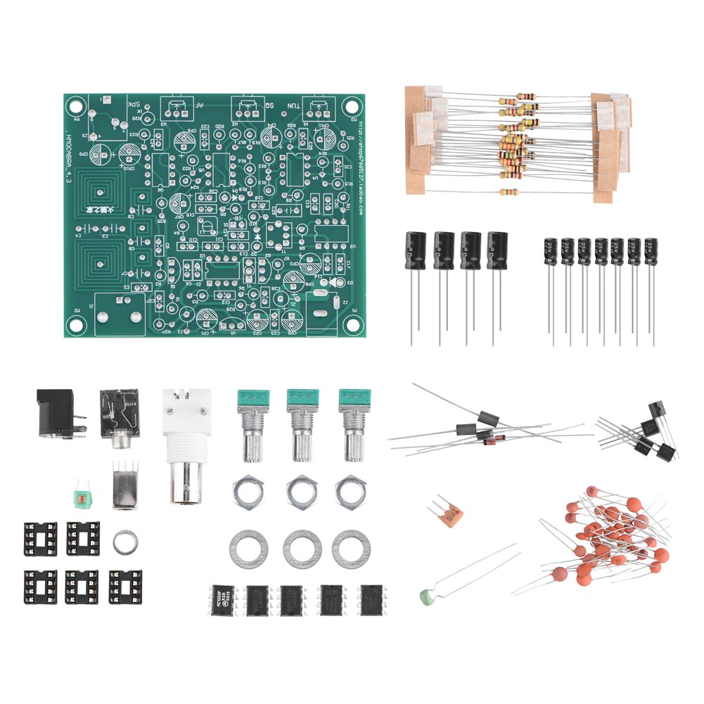 Zopsc Aviation Radio Receiver 118-136MHz AM High Sensitivity DIY Kit with Band-Pass Filter & VHF Antenna 12V for Aircraft Tower Communication (Range Up to 190km) - Perfect for Pilots, Aviation Enthusiasts, and Flight Training Schools