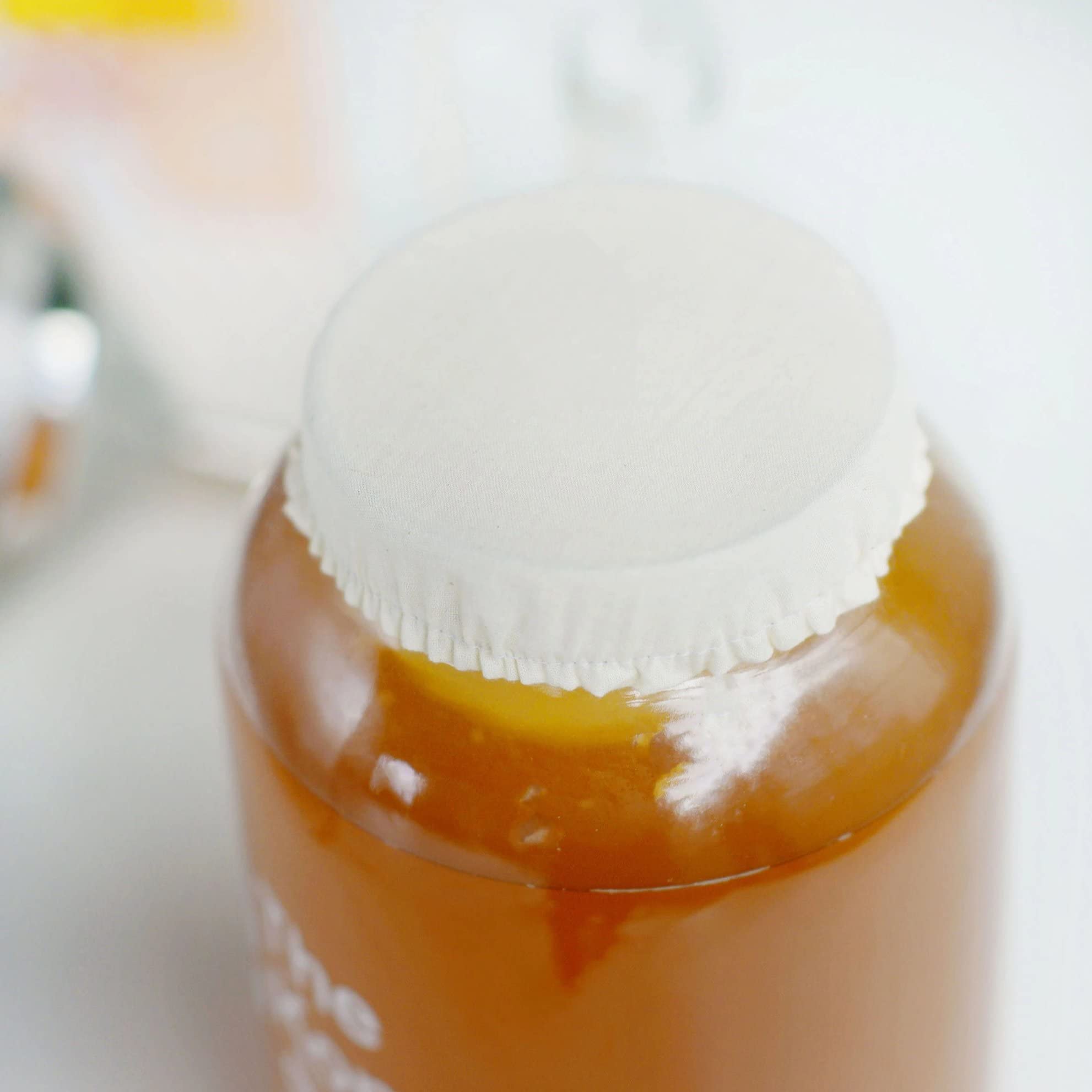 Organic Kombucha Brewing Jar Lid - Breathable & Fitted Wide Mouth Cover for Fermentation - Perfect for Home Brewing Kombucha, Jun Tea & Water Kefir