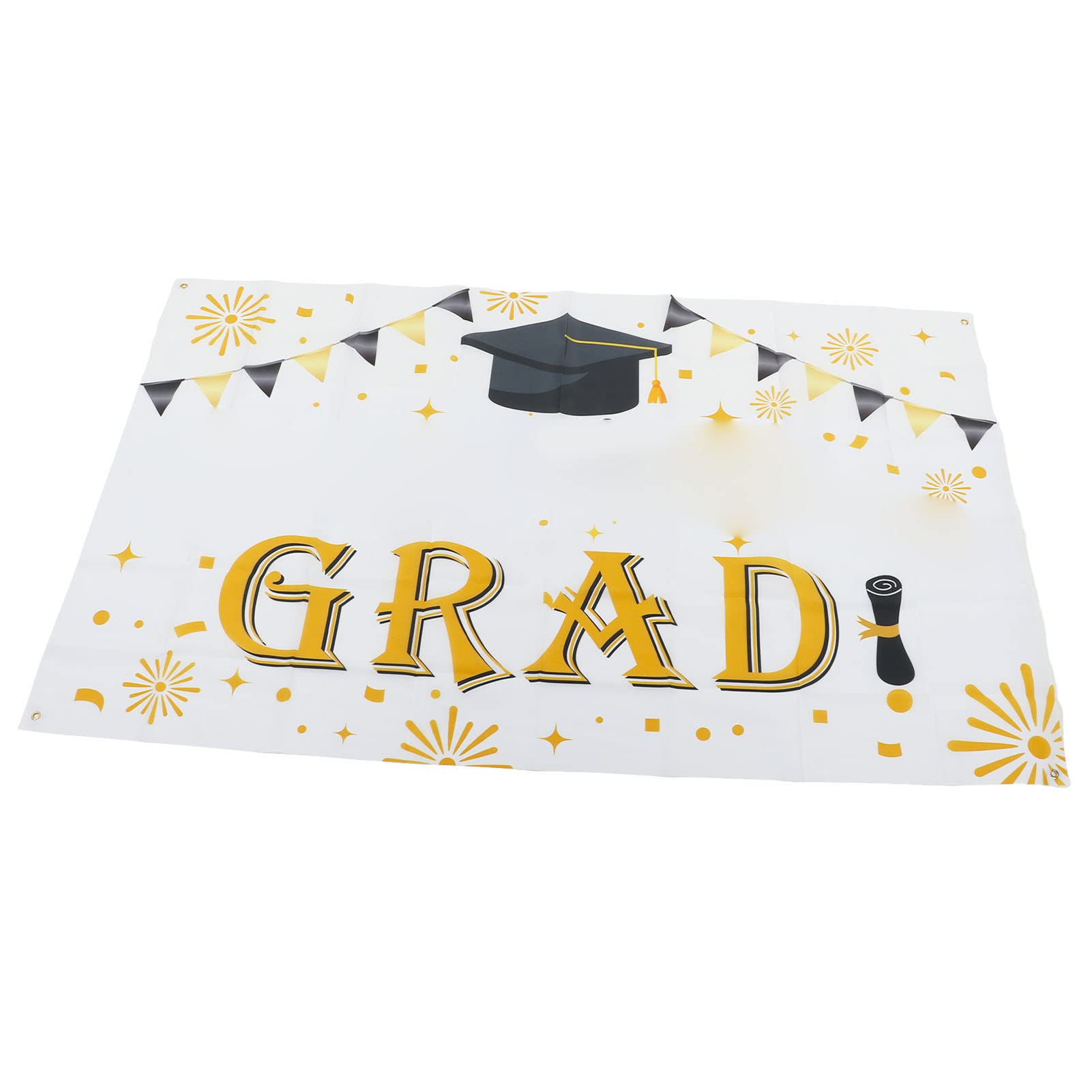 Graduation Party Decorations - Polyester Grad Banners with Rope for Graduation Background, Commencement Ceremony & School Celebration Decor