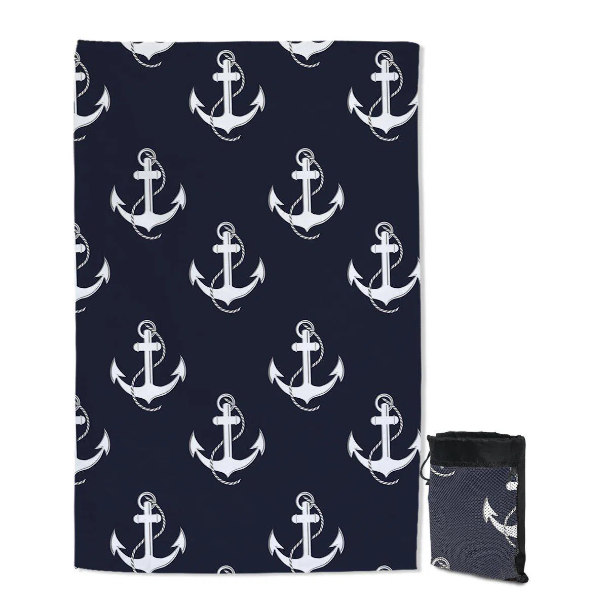 Nautical Passion Sand Free Beach Towel - Quick Dry, Lightweight & Super Absorbent - Perfect for Beach, Pool, Travel & Outdoor Adventures