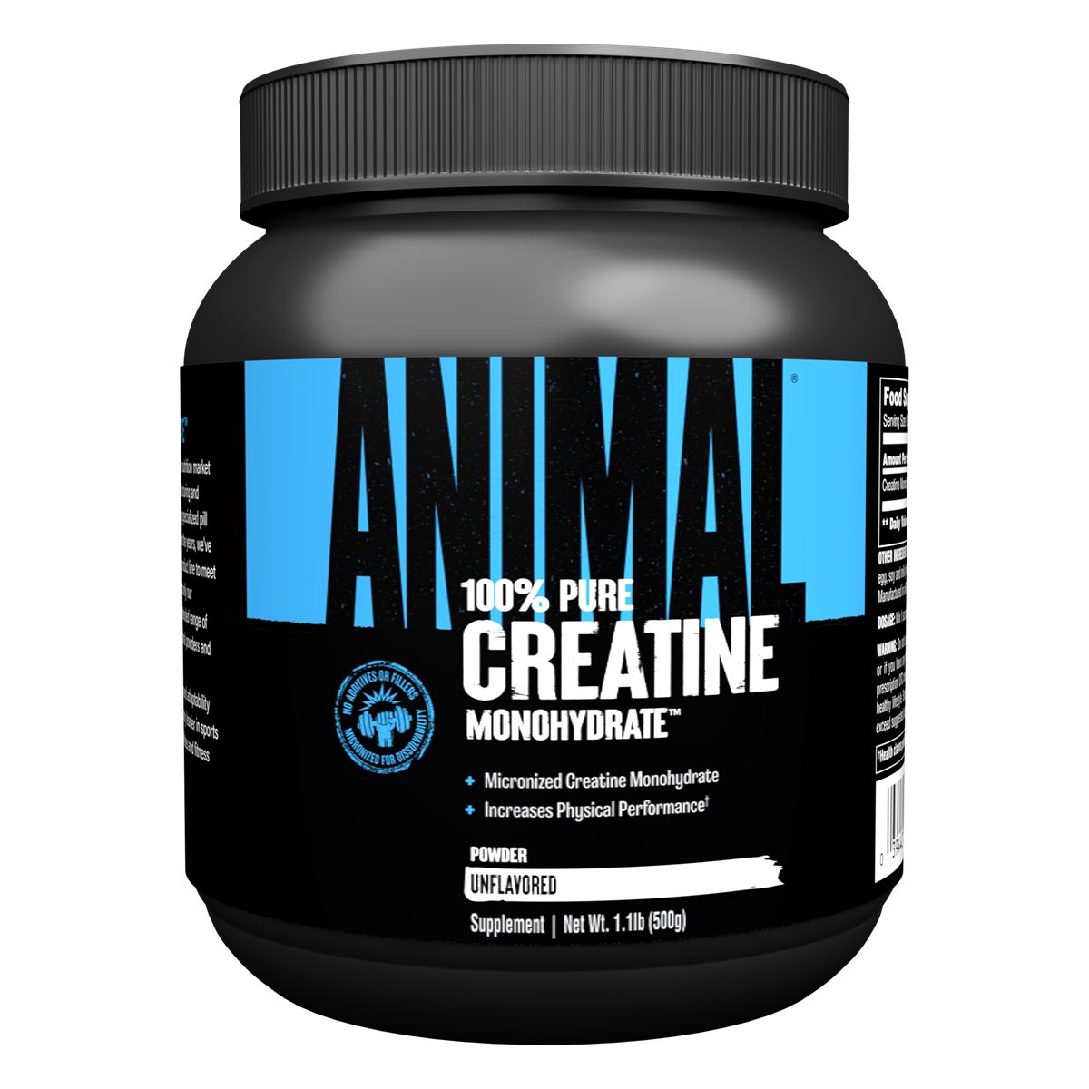 Premium Unflavored Creatine Monohydrate Powder 500g - Pure Muscle Building Supplement for Athletes & Bodybuilders - Pre/Post Workout Recovery, Strength Training & Fitness Performance