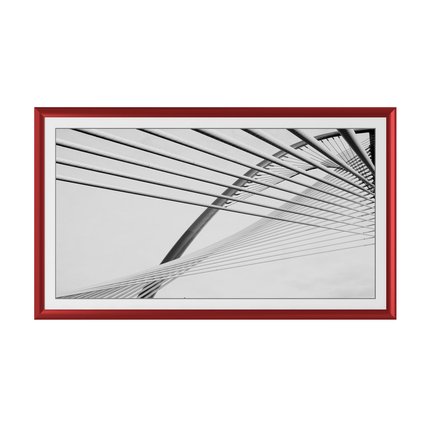 Samsung Frame TV Bezel - Candy Apple Red Alloy Prismatic Finish (2017-2020 Models) | Perfect for Home Theater & Modern Living Room Decor