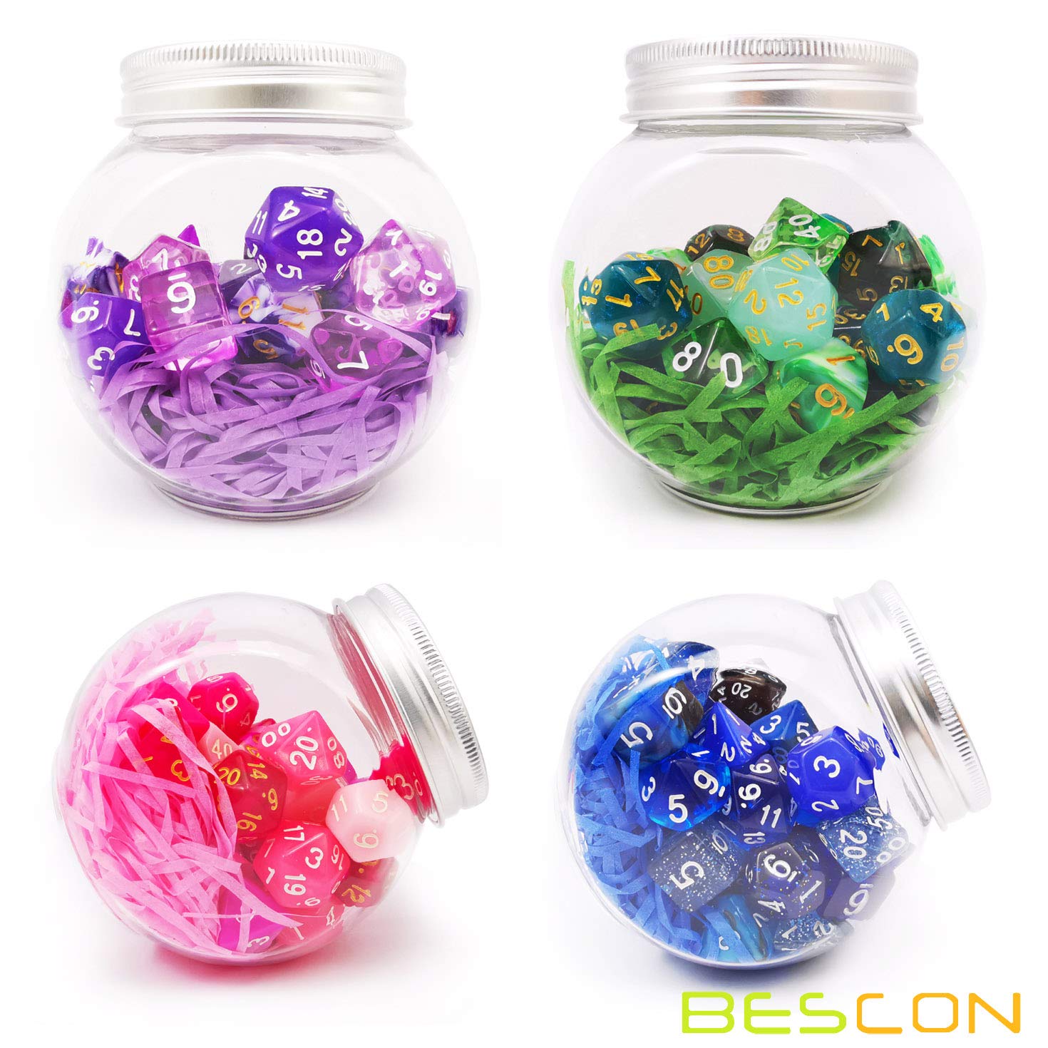 Bescon RPG Dice Set 35pcs Ocean Blue - Premium DND Dice for Dungeons & Dragons, Pathfinder, and Tabletop Role Playing Games | Perfect for D&D Campaigns, Gift Giving, and Game Nights