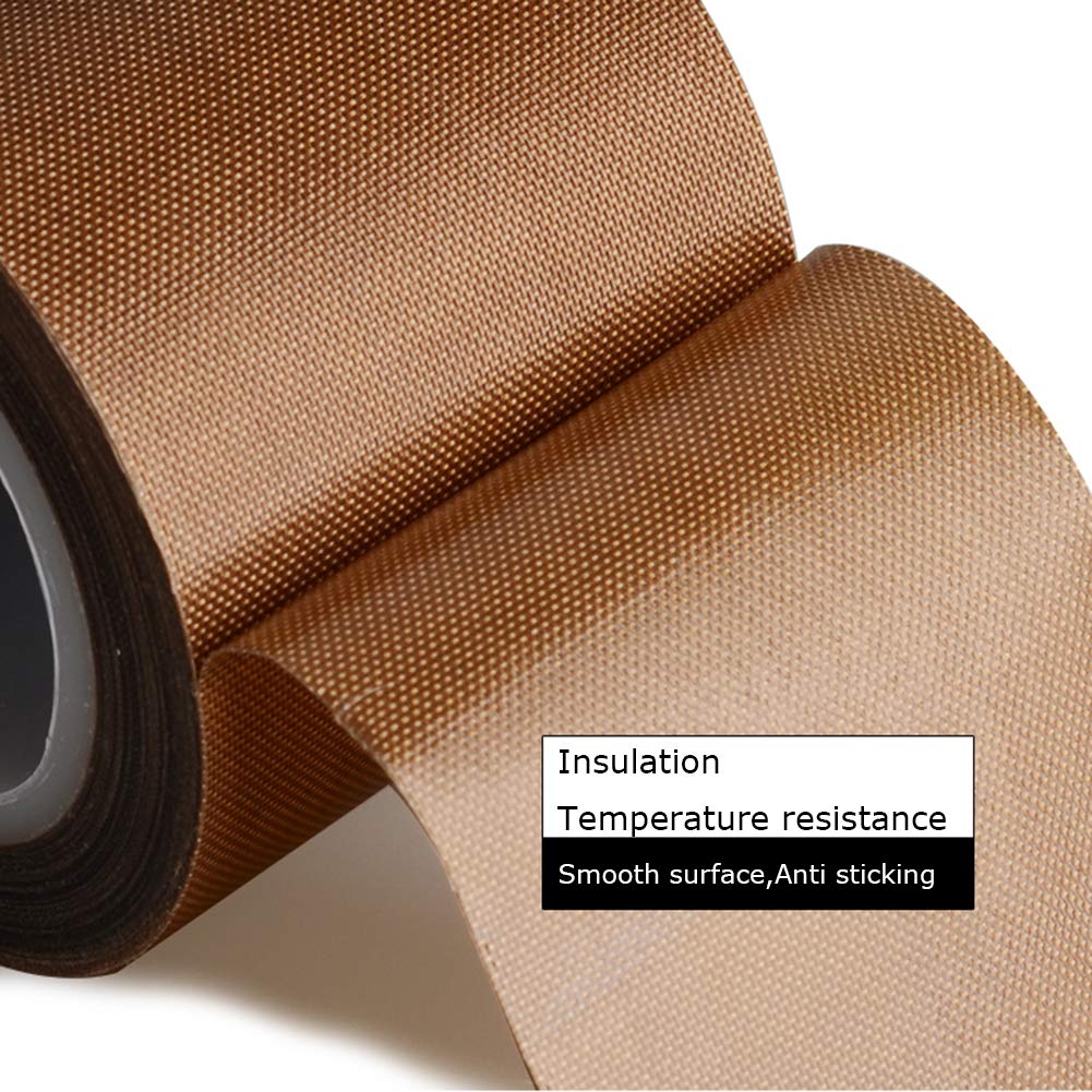 Premium PTFE Adhesive Teflon Tape 1/2 Inch x 30 Foot - High Temperature Resistant Sealing Tape for Weston, Seal A Meal & Cabela's Vacuum Sealers - Ideal for Food Packaging, Plumbing & DIY Repairs
