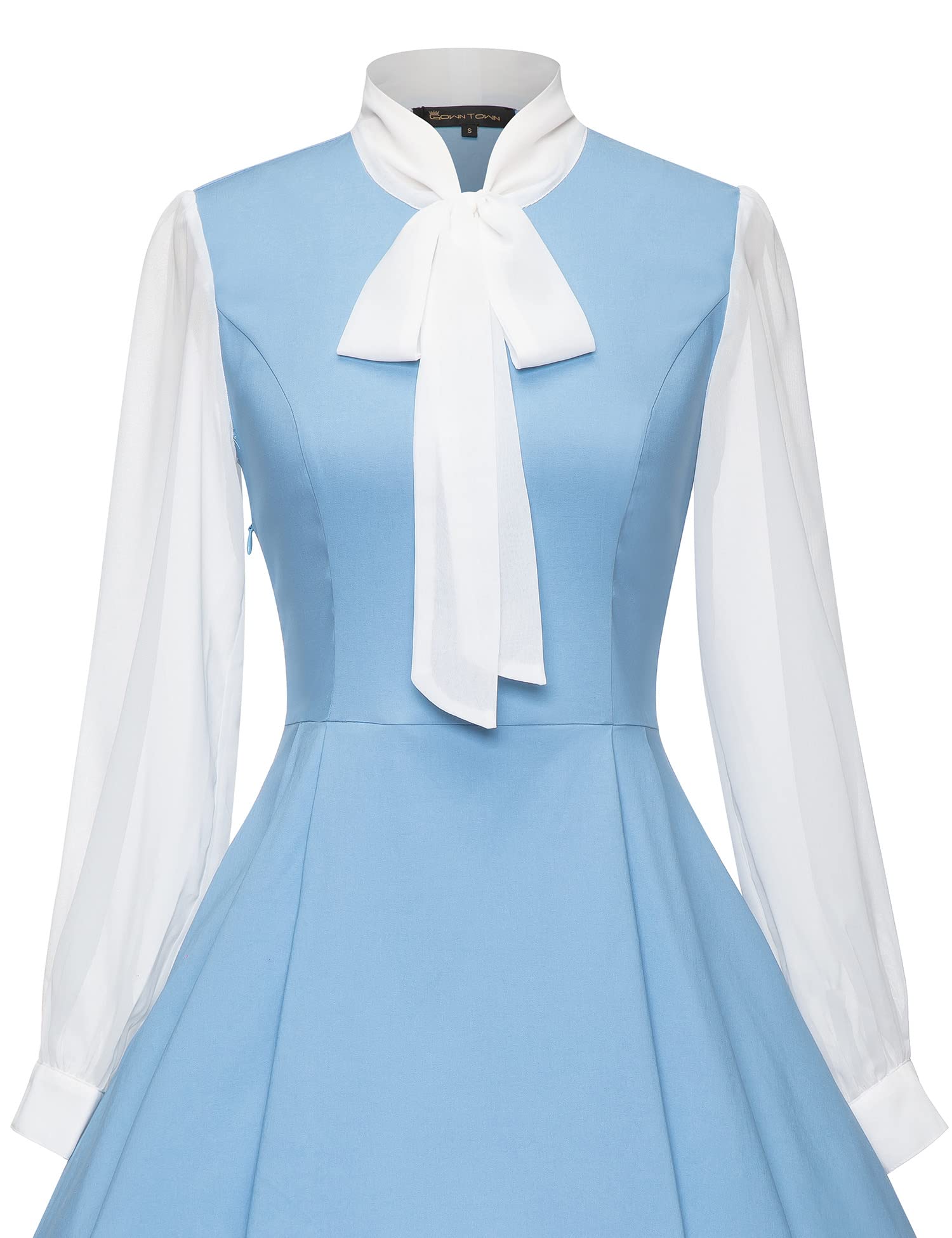 GownTown Women's 1950s Vintage Fit & Flare Dress with Pockets - Retro Swing Dress for Parties, Weddings & Special Occasions