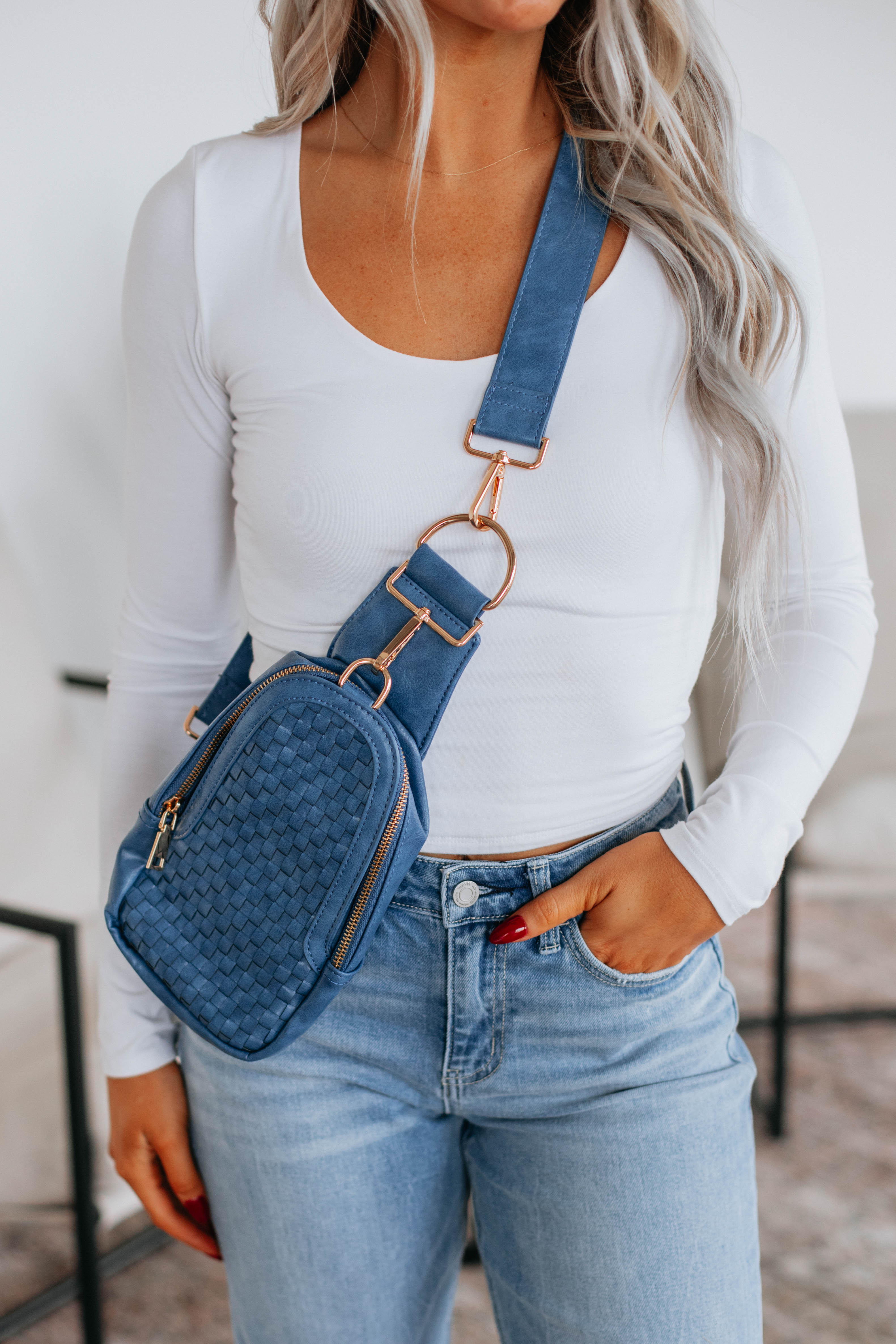 Stylish Mattie Crossbody Bag in Steel Blue - Perfect for Everyday Use, Travel & Shopping