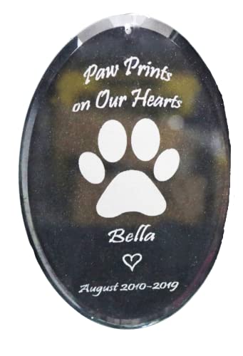 Personalized Memorial Dog Gifts - Handmade Paw Print Suncatcher for Pet Loss Remembrance | Sympathy Gifts for Dog Owners, Pet Memorial Decor for Home & Garden