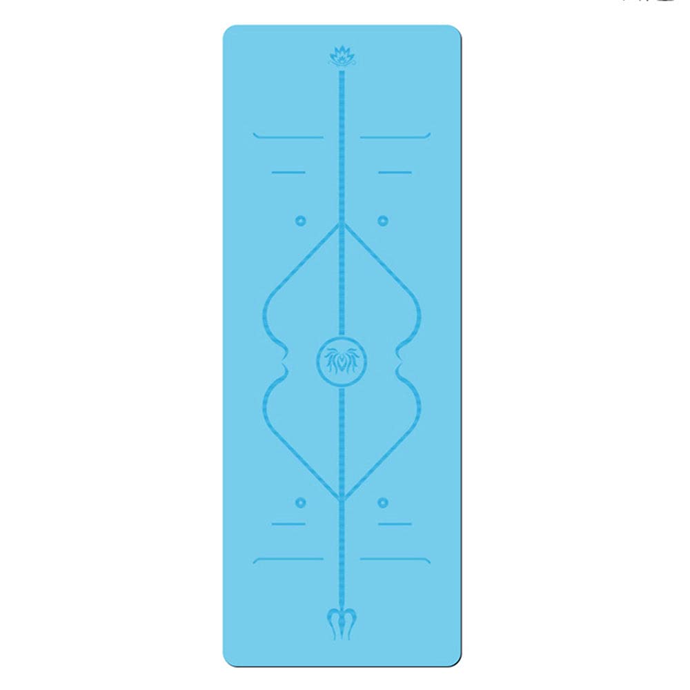 Premium Non-Slip Yoga Mat with Alignment Guide - Thick High-Density Fitness Mat for Home Workouts, Sweat Absorbent & Durable Exercise Floor Mat - Perfect for Yoga, Pilates, HIIT & Family Fitness Activities