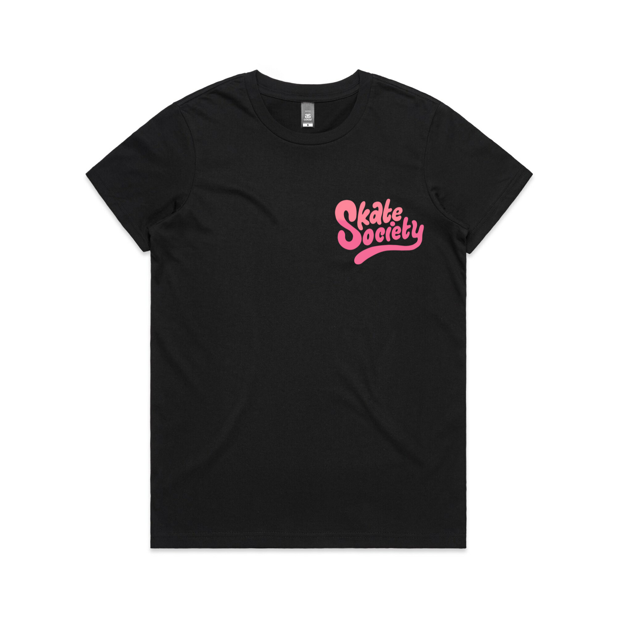 Skate Society Logo Women's T-Shirt - Black | Casual Streetwear & Skate Fashion for Everyday Wear