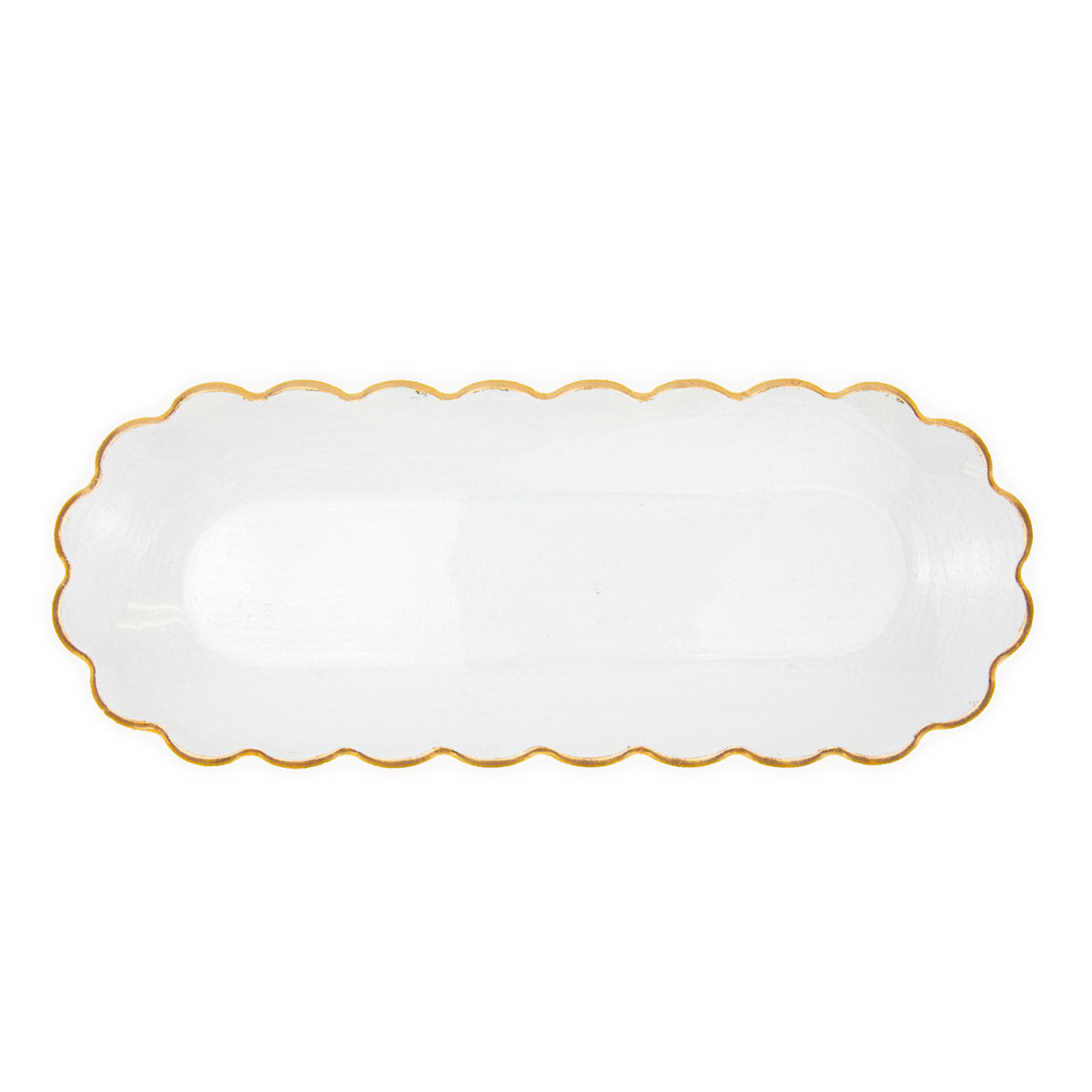 Elegant Gold & Clear Chapelle Oval Serving Platter - Perfect for Dinner Parties, Weddings & Holiday Entertaining