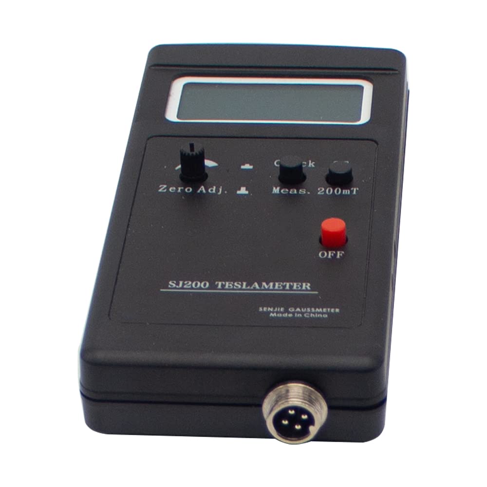 SJ200 Digital Gauss Meter - High Precision Static Magnetic Field Tesla Tester (0-200mT to 2000mT Range) with Power Adapter - Perfect for Laboratory, Industrial & Electronics Testing