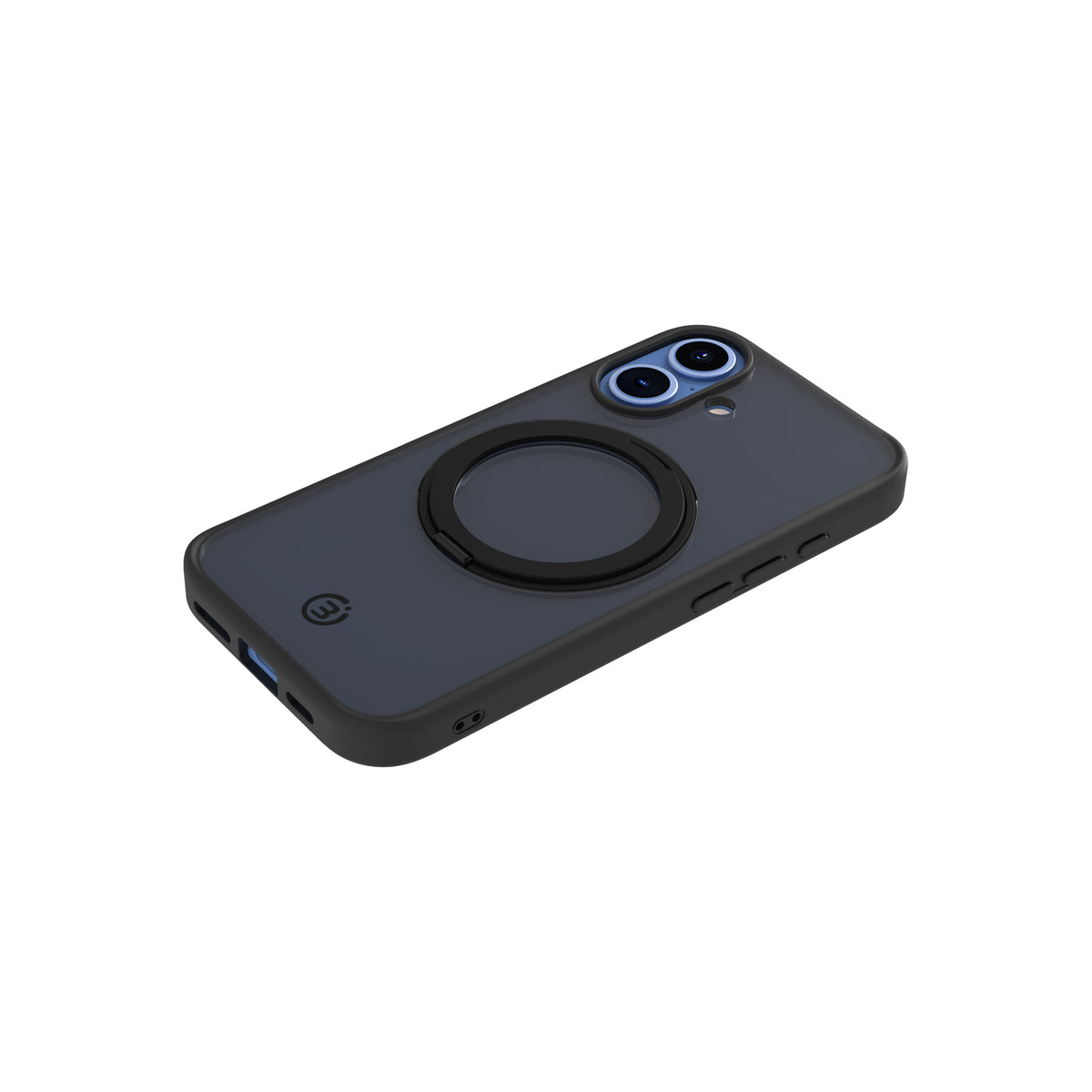 3sixT NeoStand 360 Degree Rotating Phone Case for iPhone 16 - Durable Protective Cover with Kickstand, Shockproof & Scratch Resistant (Black) - Perfect for Work, Travel and Hands-Free Viewing