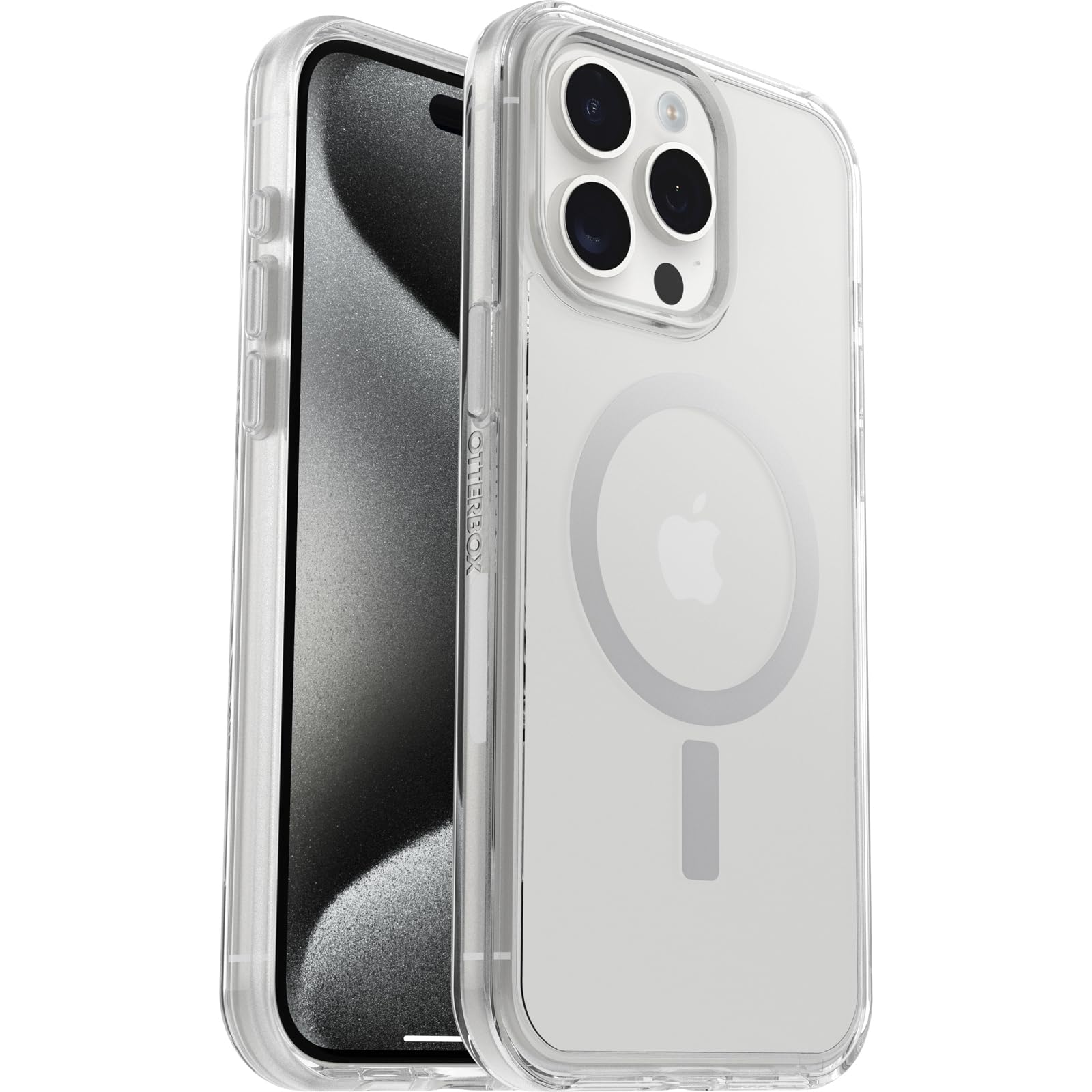 OtterBox Symmetry Series Clear Case for iPhone 15 Pro MAX - MagSafe Compatible, Ultra-Slim Protective Cover with Raised Edges for Camera & Screen Protection | Perfect for Everyday Use, Travel & Business Professionals (Polybag Packaging)