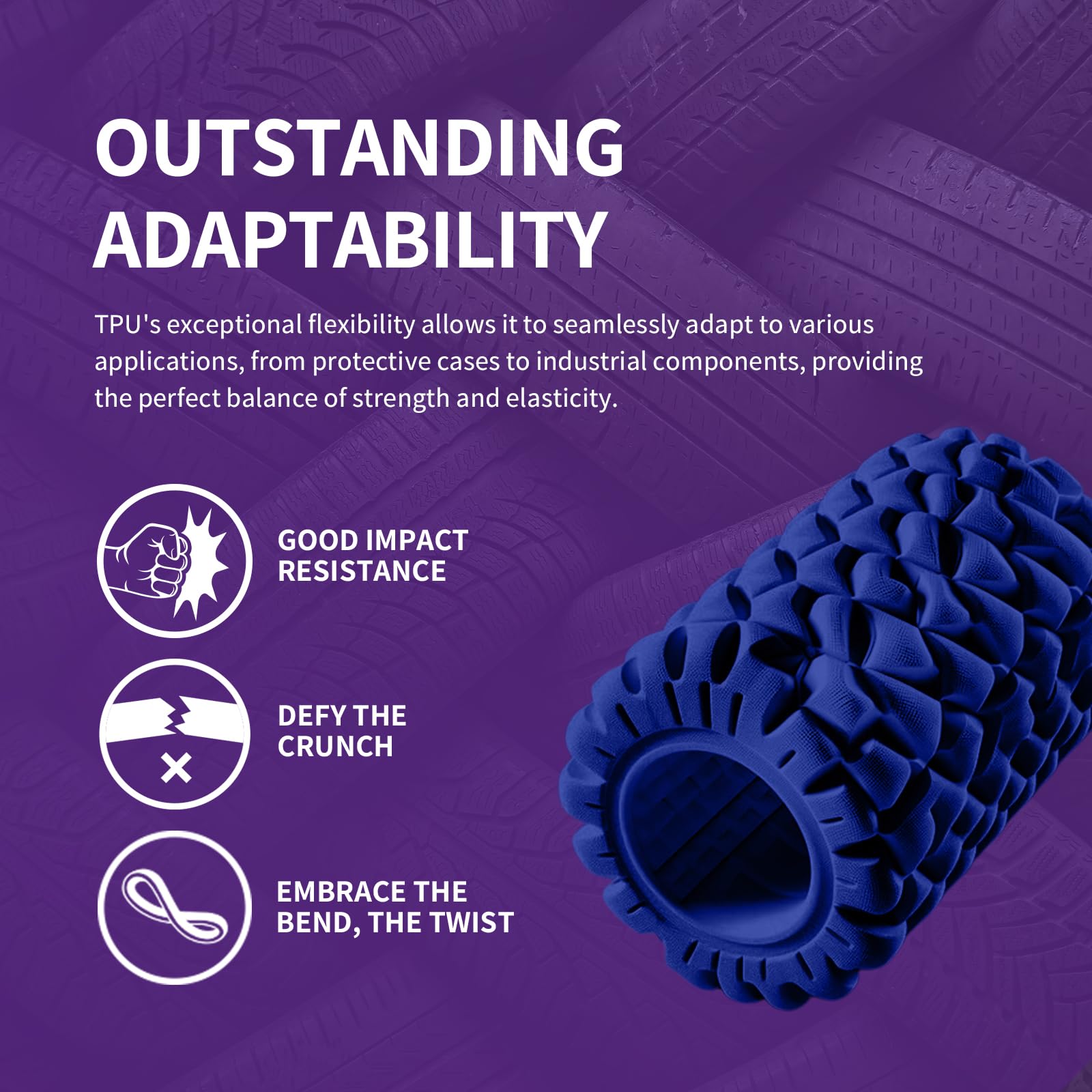 Overture TPU Filament 1.75mm Flexible 3D Printer Filament - 95A Soft, 1kg Spool (2.2 lbs) - Compatible with Most FDM Printers (Blue) - Perfect for Flexible Parts, Phone Cases, Toys & Wearable Projects