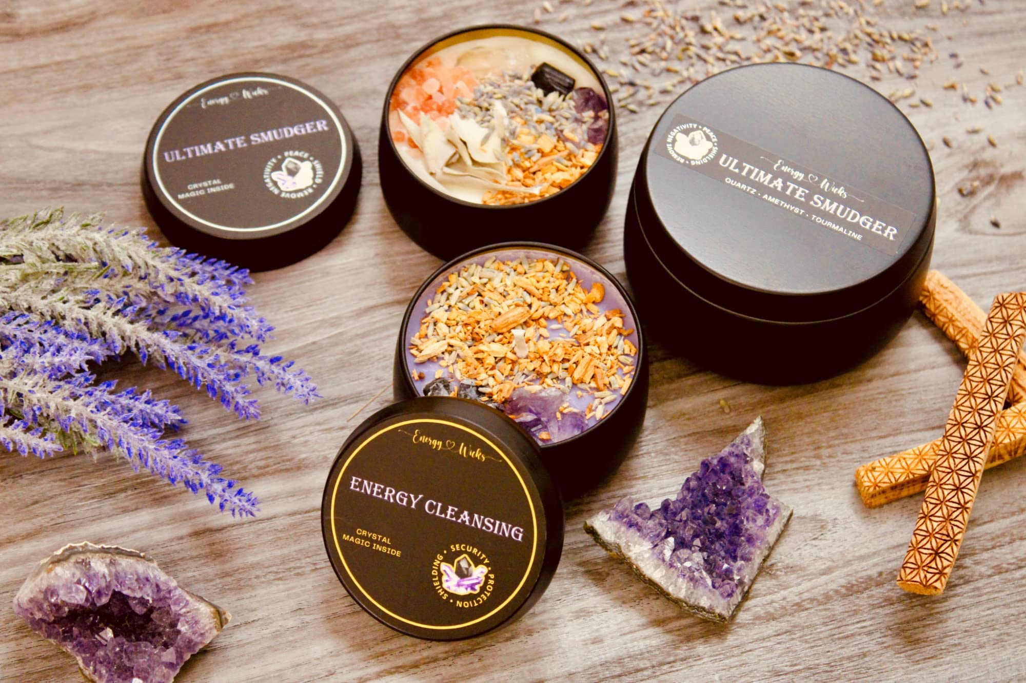 Energy Cleansing Candle - Intention Candle for Protection & Positive Vibes (4oz) | Spiritual Cleansing, Meditation & Home Blessing Rituals
