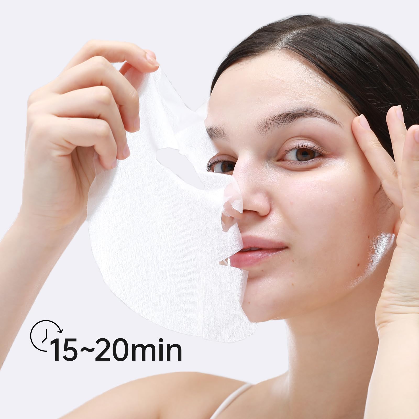 WIS Intensive Hydrating Face Masks 24 Pack with Hyaluronic Acid & Collagen - Deep Moisturizing Sheet Mask for Dry & Sensitive Skin, Pore Minimizing & Skin Elasticity Improvement - Perfect for Daily Skincare Routine & Spa Night Self Care