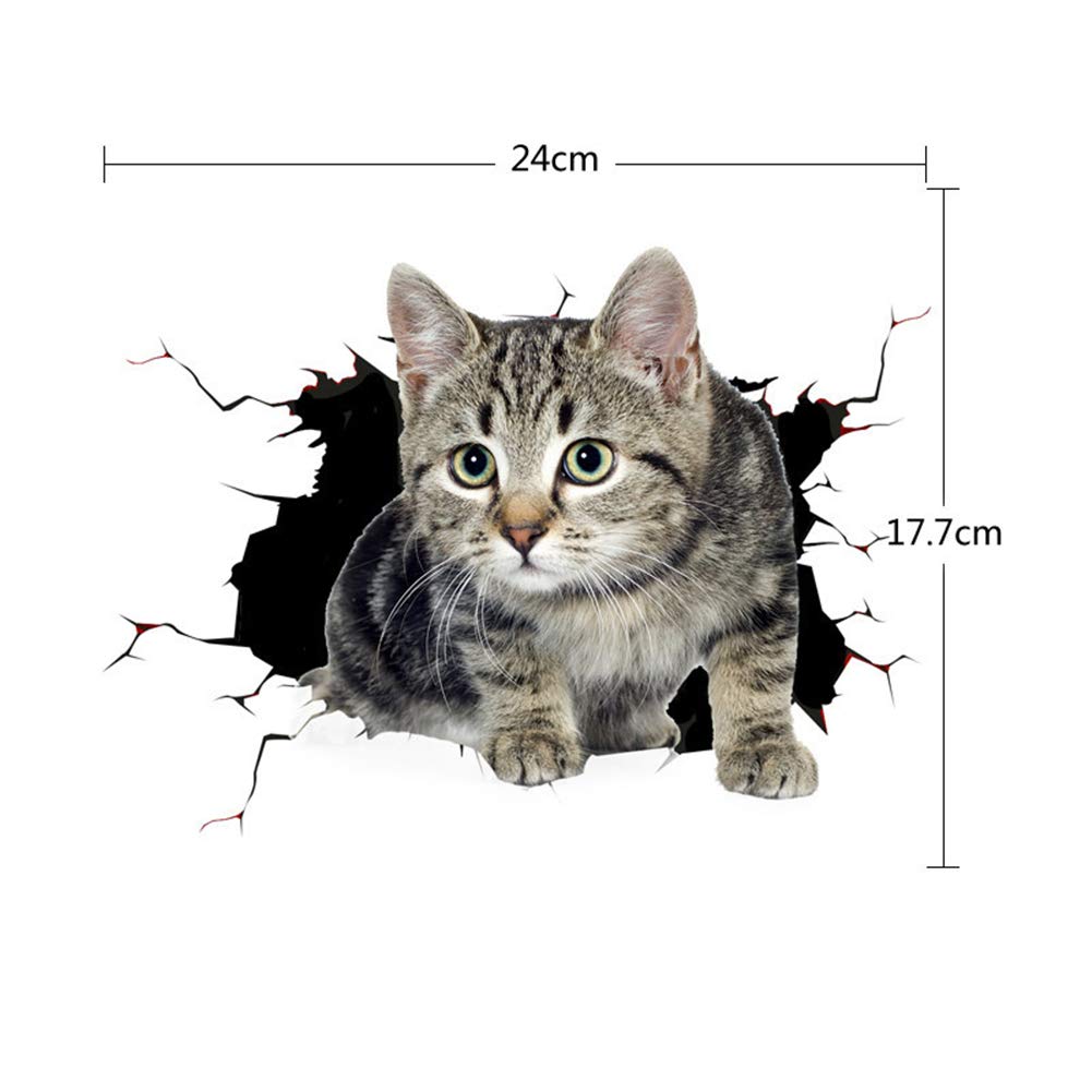3D Dog & Cat Car Stickers - Zcargel Animal Decals for Cars, Motorcycles & Vehicles - Creative Pet Stickers for Car Decoration & Personalization - Perfect for Pet Lovers & Auto Enthusiasts (Great for Windows, Bumpers & Helmets)